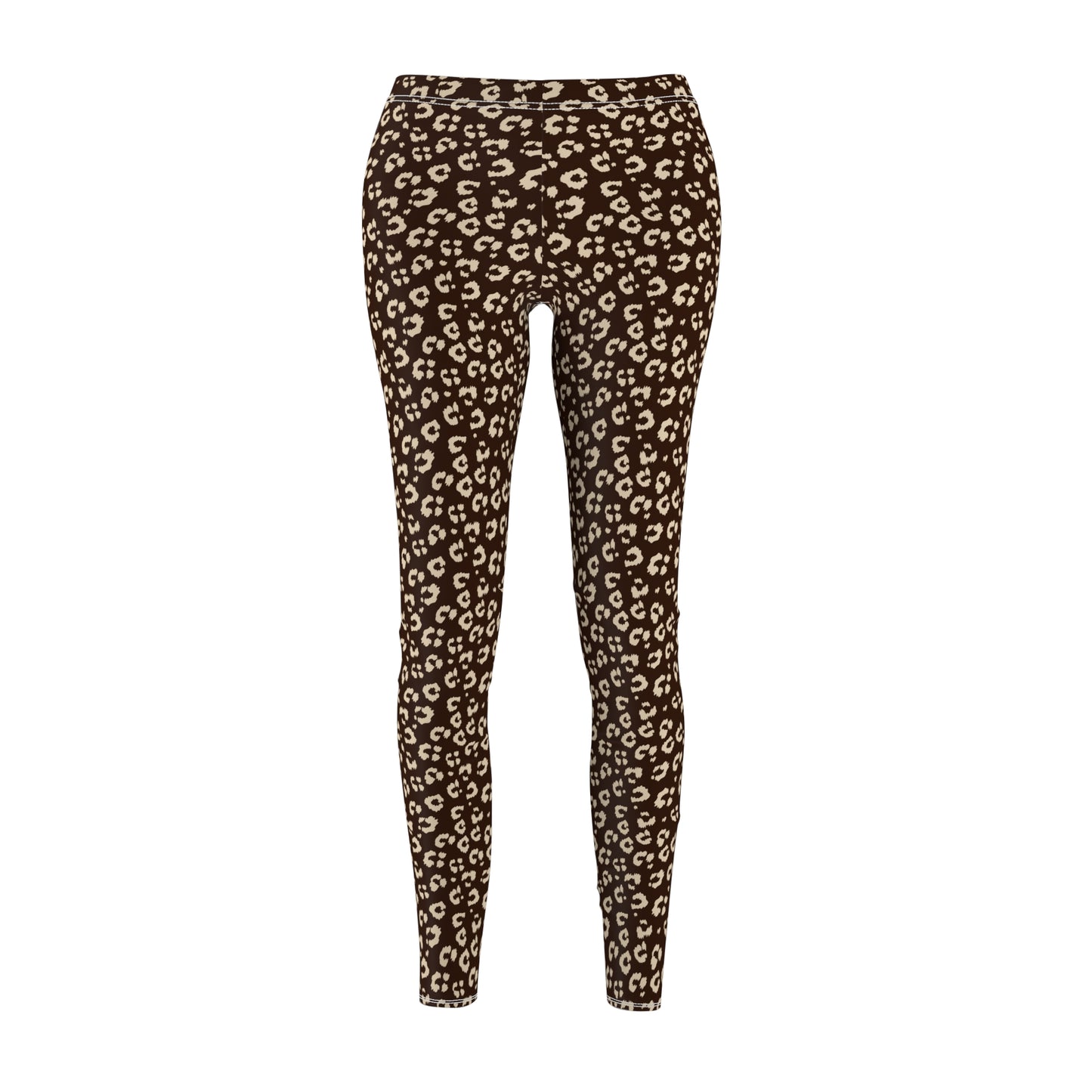 Stylish Bold Leopard Print Women's Cut Sew Casual Leggings for Activewear