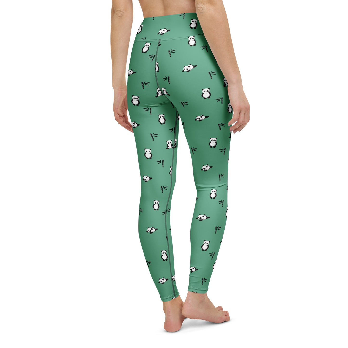 Stylish Comfortable Cute Bamboo Panda Print Yoga Leggings Activewear