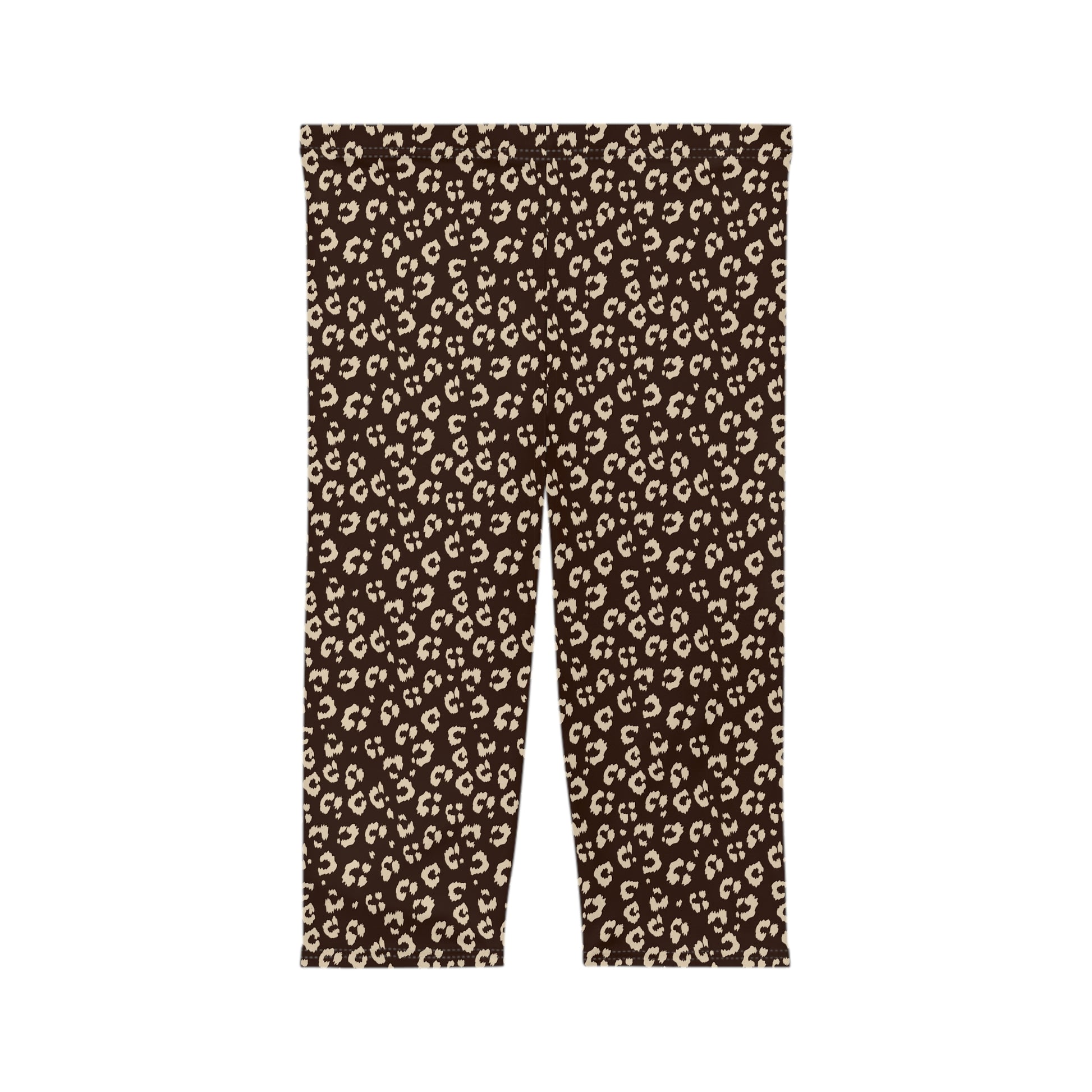 Trendy Bold Leopard Print Women’s Capri Leggings for Activewear