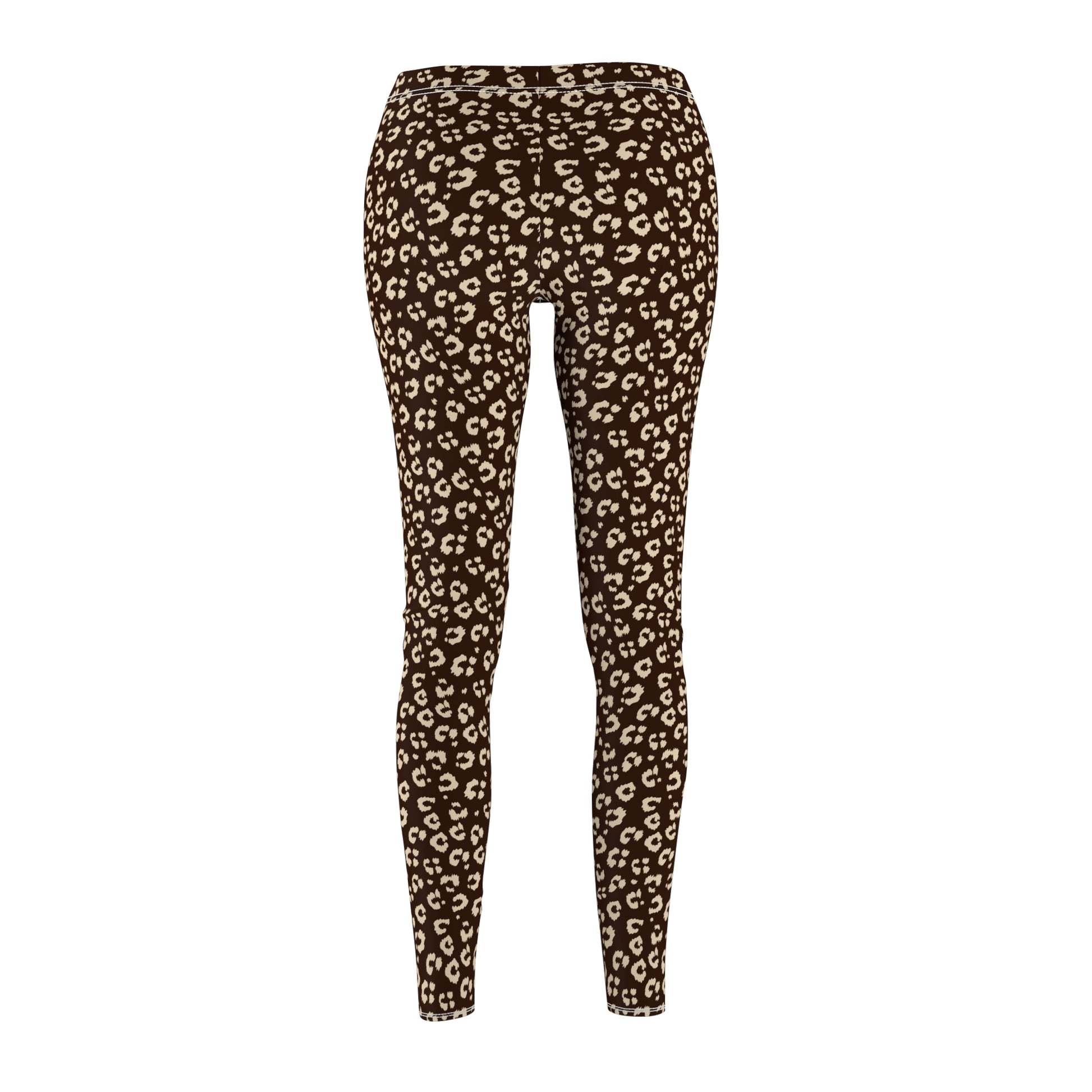 Trendy Bold Leopard Print Women's Cut Sew Casual Leggings for Activewear