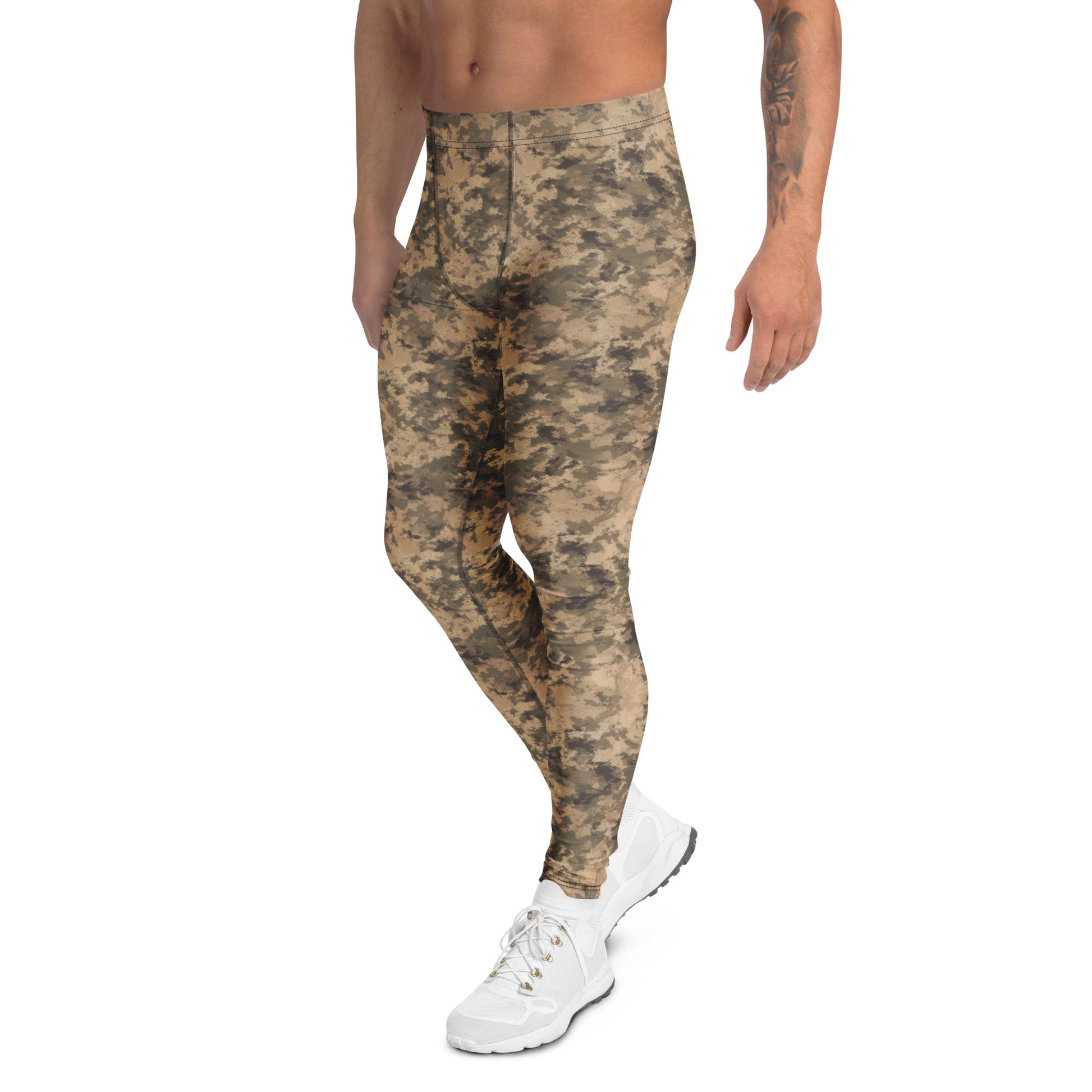 Trendy Modern Comfortable Bold Tactical Camouflage Print Men's Athletic Leggings for Activewear