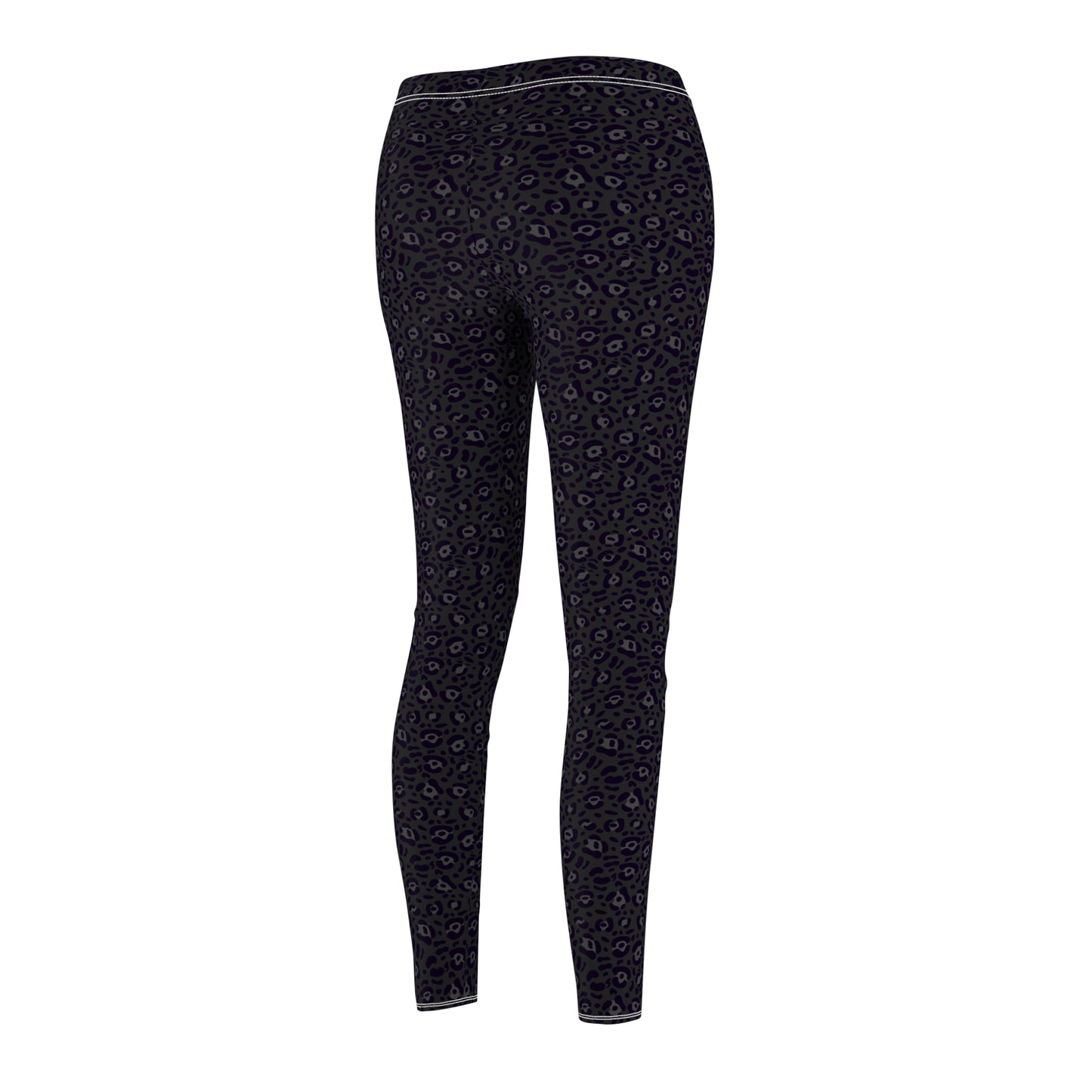 Versatile Bold Black Leopard Print Women's Casual Leggings for Activewear