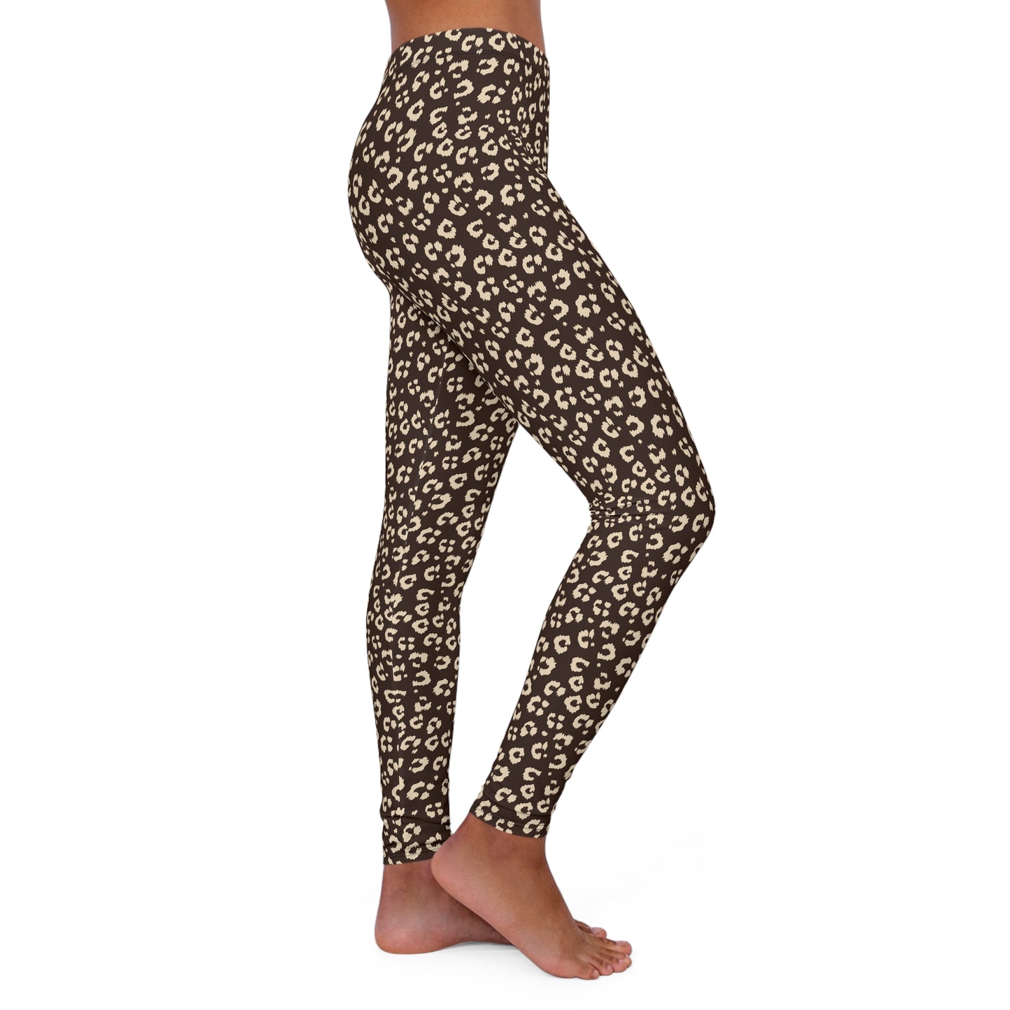Versatile Bold Leopard Print Women's Casual Spandex Leggings for Activewear