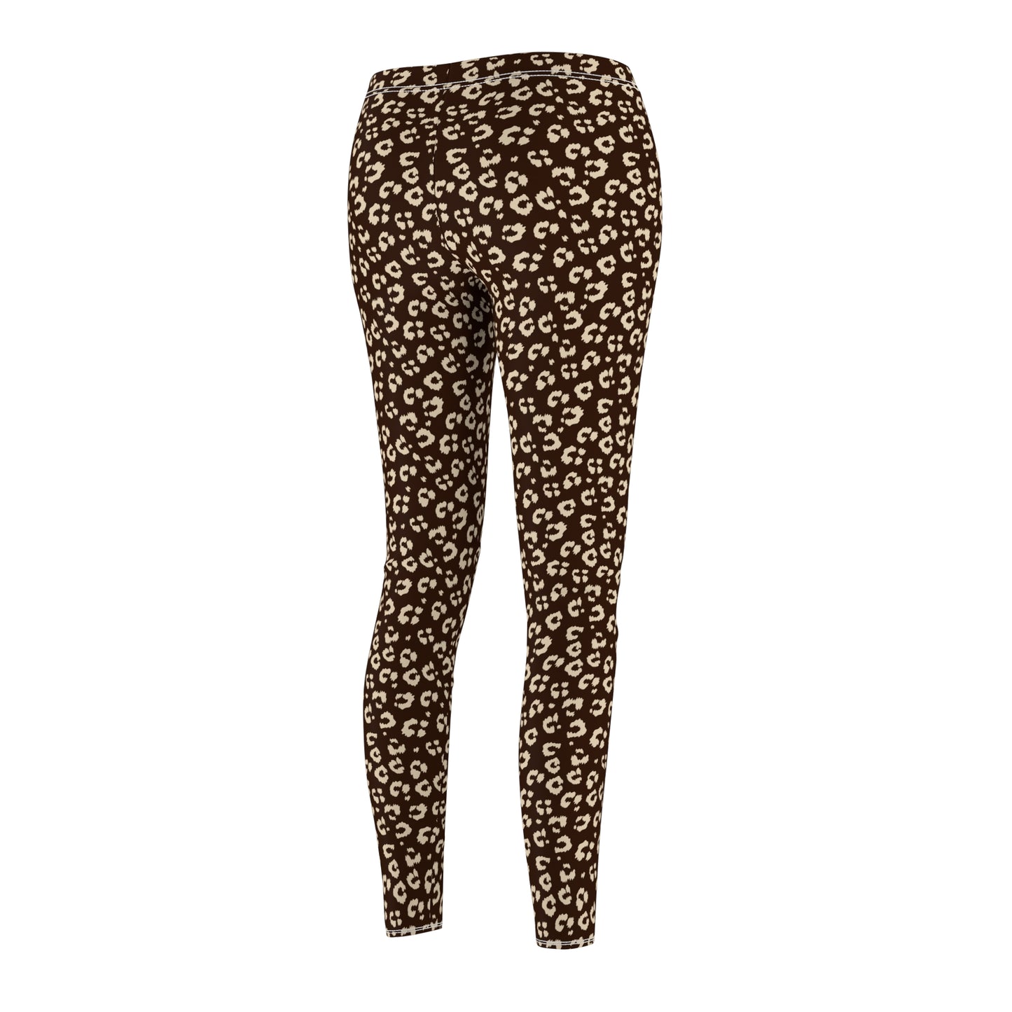 Versatile Bold Leopard Print Women's Cut Sew Casual Leggings for Activewear