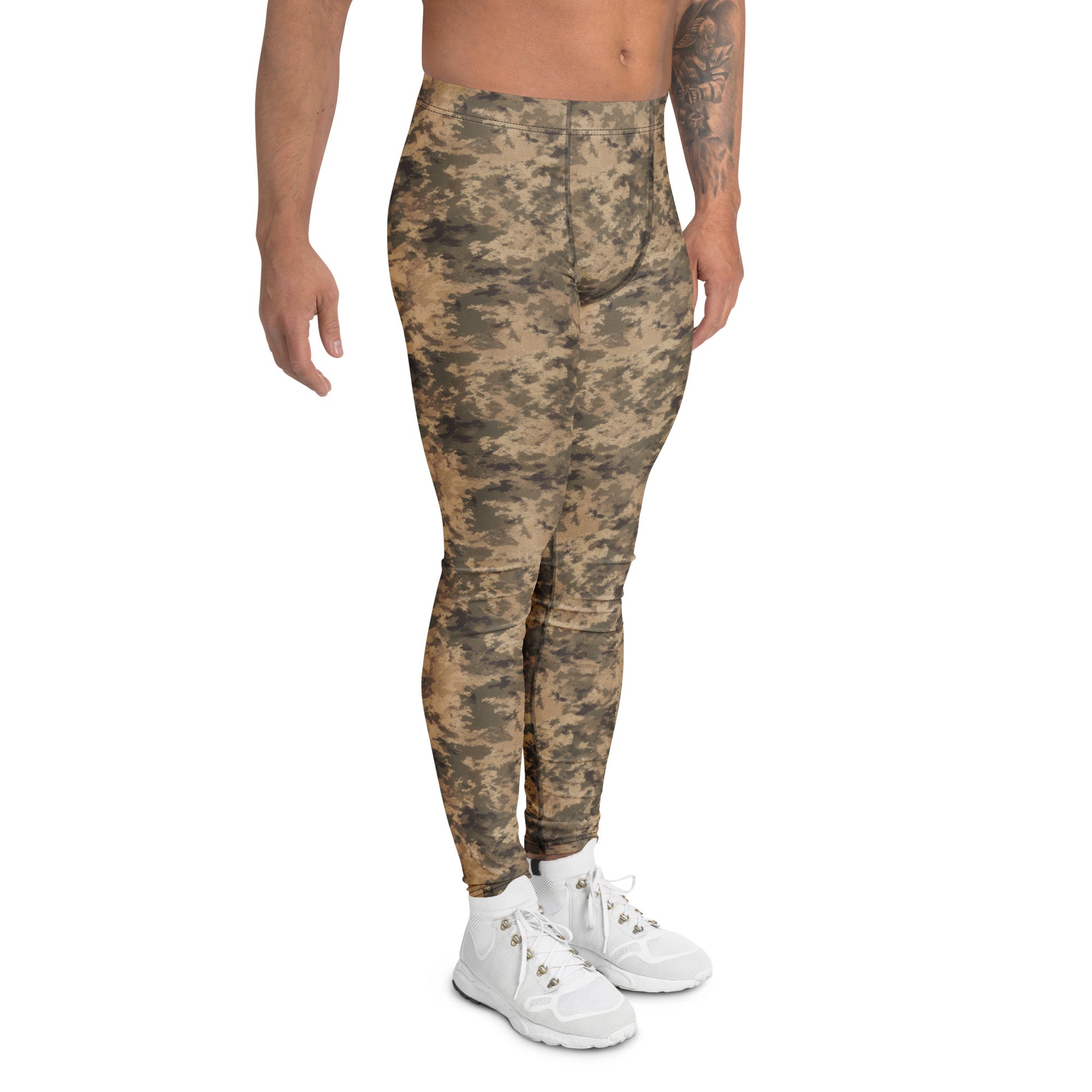 Vintage Comfortable Bold Tactical Camouflage Print Men's Leggings for Activewear