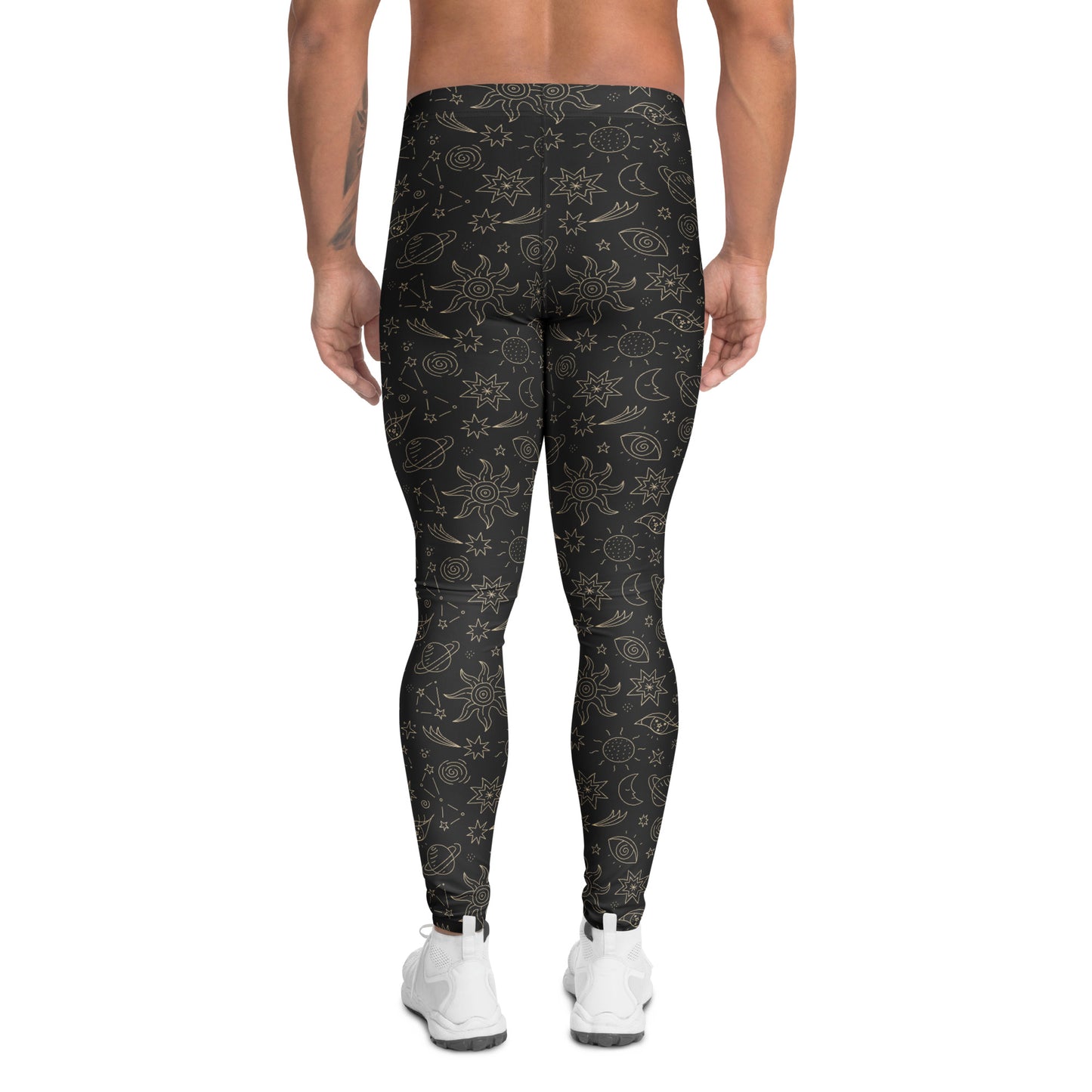 Unique Celestial Doodle Black Cosmic Space Men's Leggings Activewear Shop Celestial Doodle Black Cosmic Space Men's Leggings for a striking celestial look, designed to bring cosmic energy to your wardrobe. Explore Celestial Doodle Black Cosmic Space Men's Leggings, blending bold galaxy-inspired art with a comfortable fit for standout everyday style. Make an out-of-this-world statement in Celestial Doodle Black Cosmic Space Men's Leggings with unique starry style and all-day comfort.
