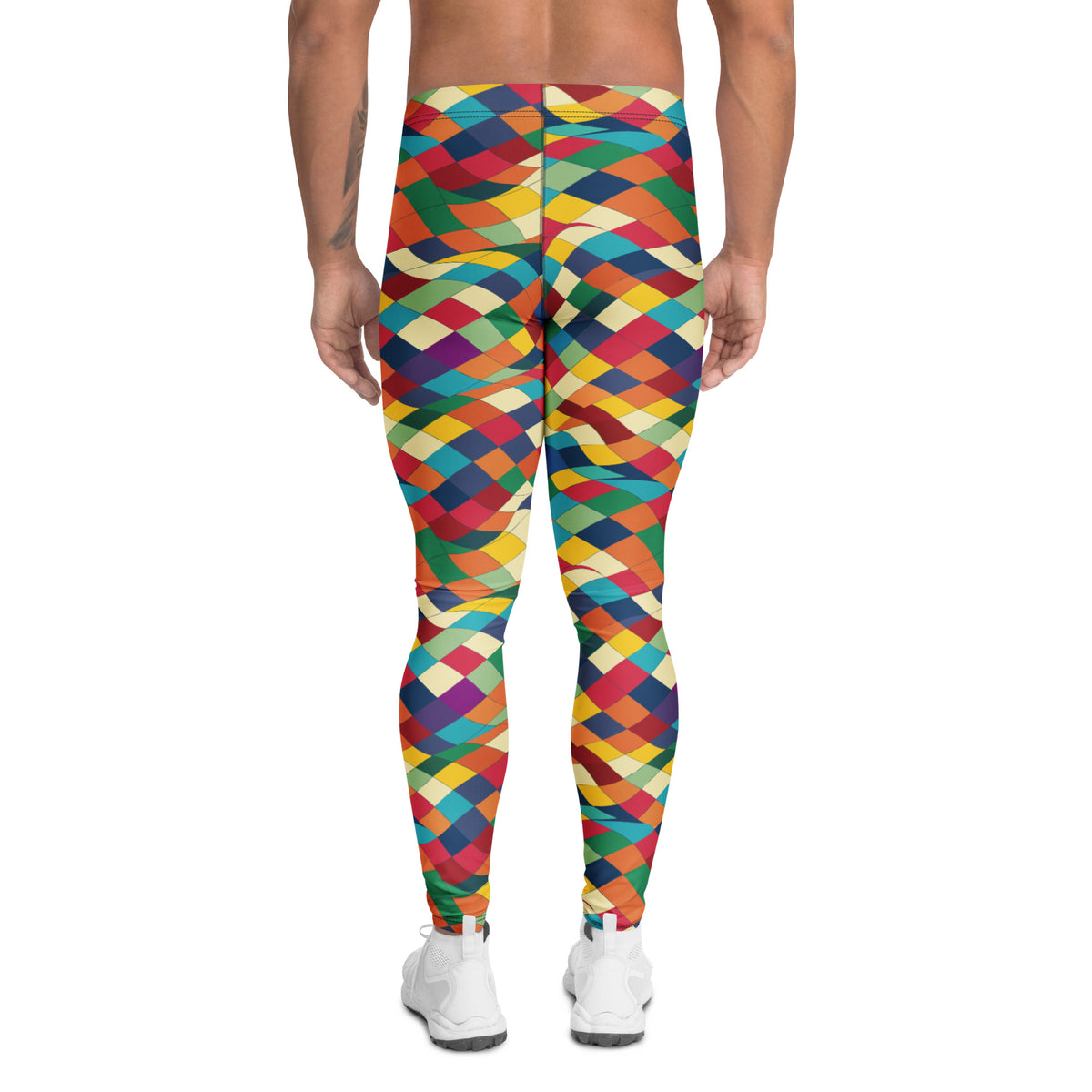 Cool Vibrant Modern Geometric Colorwave Men's Leggings for Active Wear Shop Vibrant Modern Geometric Colorwave Men's Leggings Activewear, designed for bold workouts, flexible movement, and standout everyday style. Elevate your gym and streetwear rotation with Vibrant Modern Geometric Colorwave Men's Leggings Activewear—bold, flexible, and unique. Buy Vibrant Modern Geometric Colorwave Men's Leggings Activewear for a striking look, all-day comfort, and performance-ready stretch.