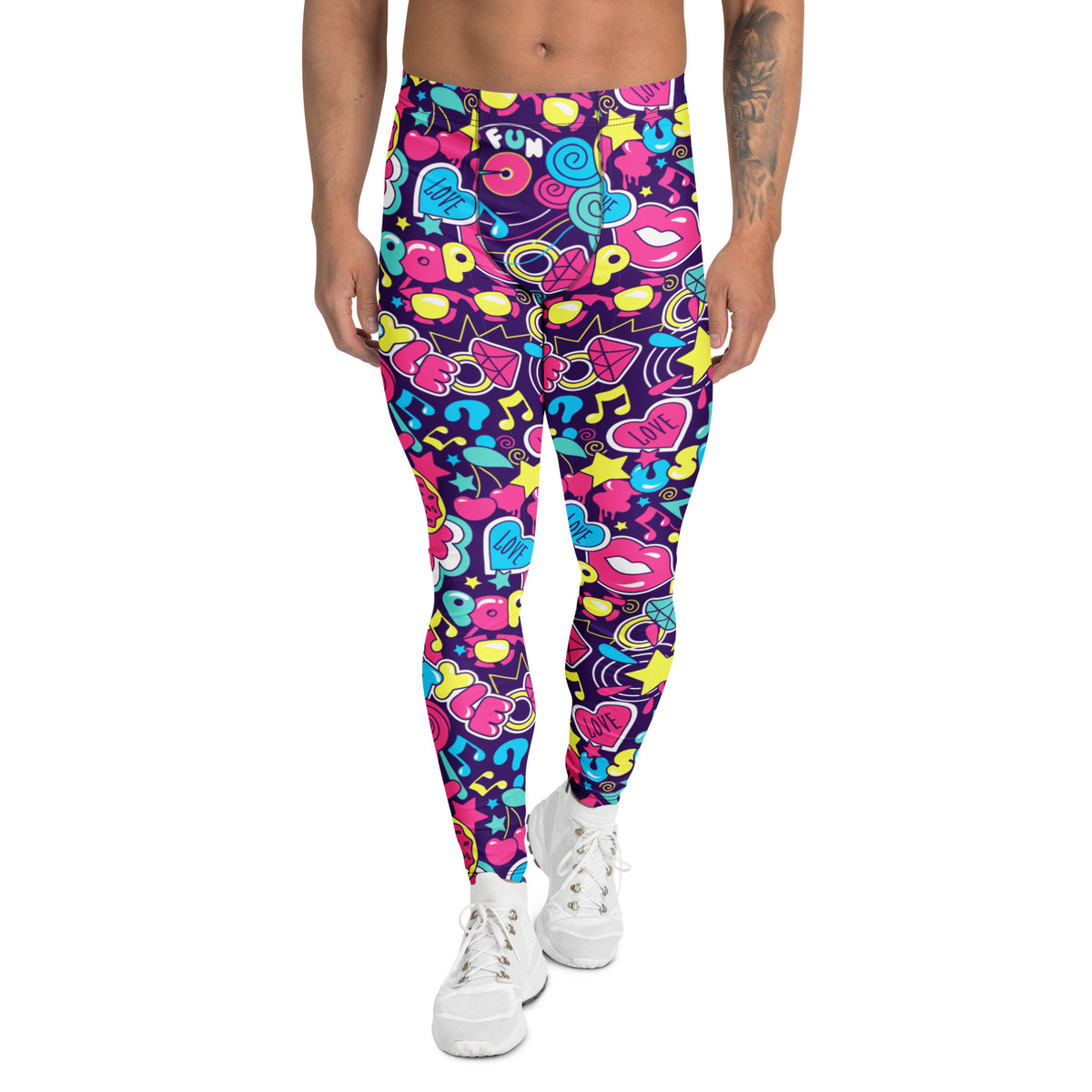 Cool Colorful Bright Trendy Pop Art Men's Leggings Activewear Shop Colorful Bright Trendy Pop Art Men's Leggings Activewear with bold prints, flexible comfort, and standout style for workouts or streetwear. Elevate your look with Colorful Bright Trendy Pop Art Men's Leggings Activewear—vibrant, comfortable gear for training and everyday style. Buy Colorful Bright Trendy Pop Art Men's Leggings Activewear designed for stretch, support, and eye-catching confidence wherever you move.