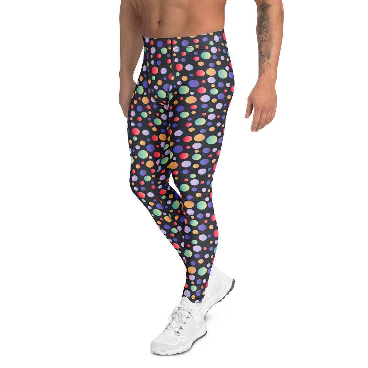 Shop Colorful Gradient Polka Dot Pattern Men's Leggings Active Wear for bold comfort, flexible fit, and standout style in every workout or outing. Elevate your activewear with Colorful Gradient Polka Dot Pattern Men's Leggings, made for eye-catching style and easy movement. Buy Colorful Gradient Polka Dot Pattern Men's Leggings with a vibrant print, smooth stretch fabric, and all-day comfort.