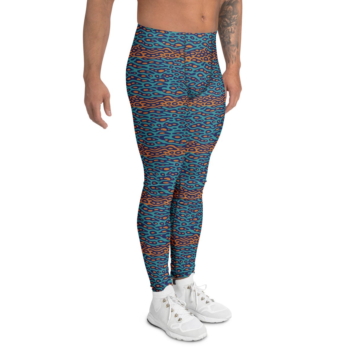 Shop Bold Wavy Leopard Pattern Men's Athletic Leggings Activewear for a fierce, flexible fit that moves with you from gym sessions to street style. Buy Bold Wavy Leopard Pattern Men's Athletic Leggings deliver flexible comfort, standout style, and performance-ready support for every workout. Train with confidence in Bold Wavy Leopard Pattern Men's Athletic Leggings, designed for stretch, breathability, and eye-catching energy.