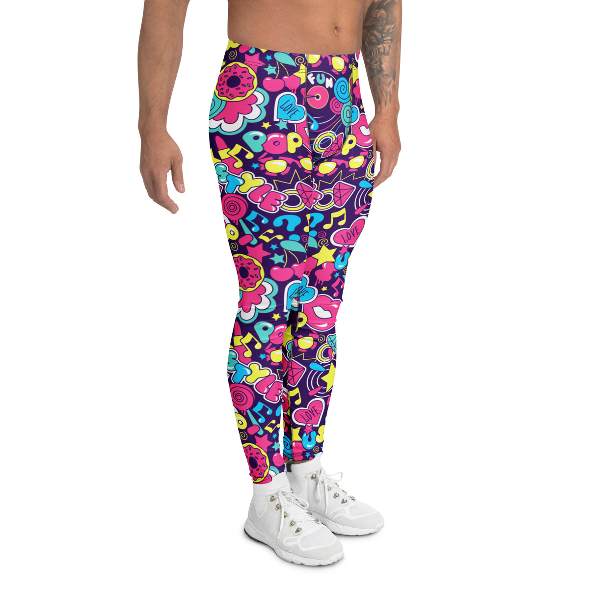 Cool Colorful Bright Trendy Pop Art Men's Leggings Activewear Shop Colorful Bright Trendy Pop Art Men's Leggings Activewear with bold prints, flexible comfort, and standout style for workouts or streetwear. Elevate your look with Colorful Bright Trendy Pop Art Men's Leggings Activewear—vibrant, comfortable gear for training and everyday style. Buy Colorful Bright Trendy Pop Art Men's Leggings Activewear designed for stretch, support, and eye-catching confidence wherever you move.