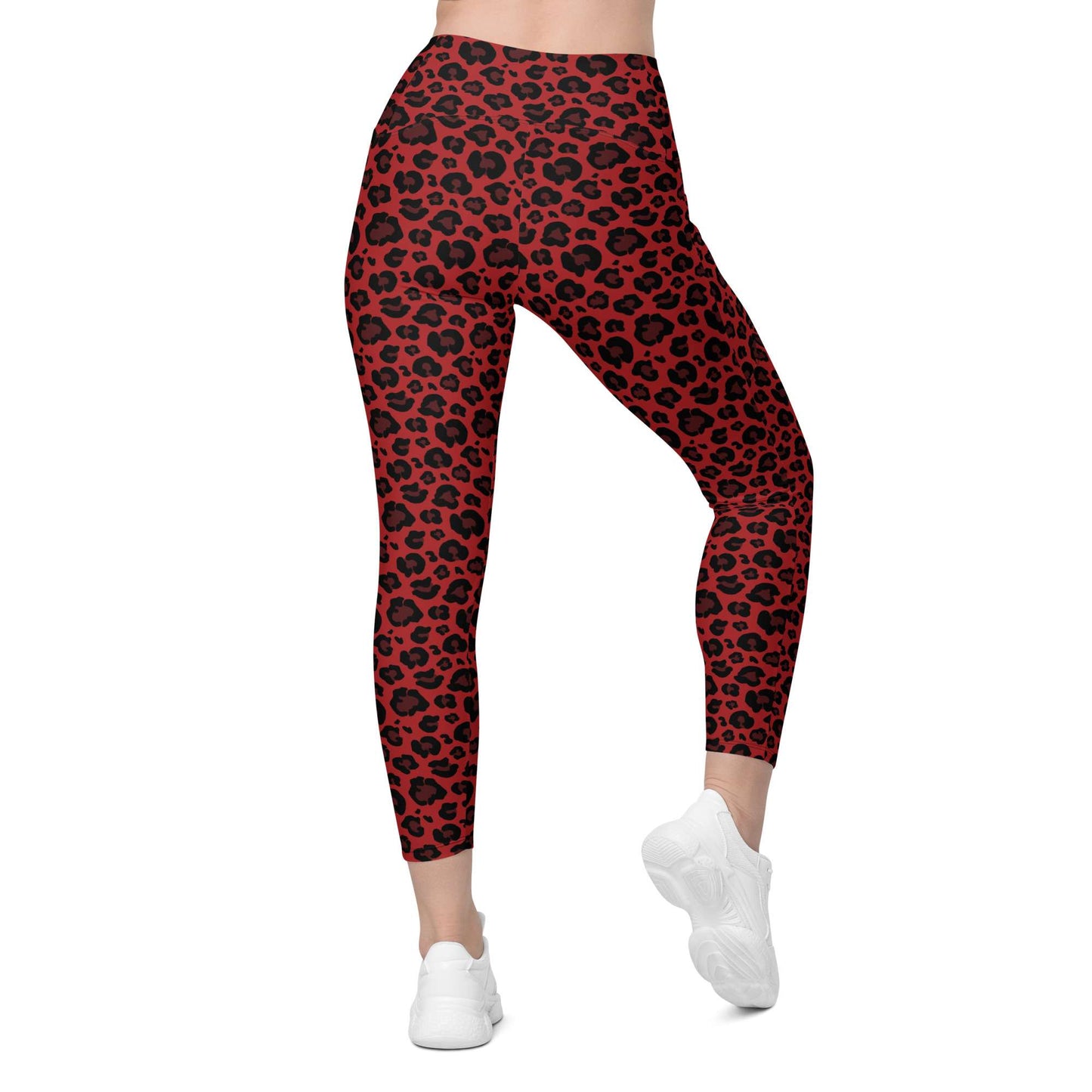 Red and black plaid leggings worn by a person on a white background Bold Red Leopard Print Leggings with Pockets Activewear Shop Bold Red Leopard Print Leggings with Pockets Activewear for a fierce workout look, flexible comfort, and handy everyday storage. Refresh your gym wardrobe with Bold Red Leopard Print Leggings with Pockets Activewear for vibrant style and on-the-go convenience.