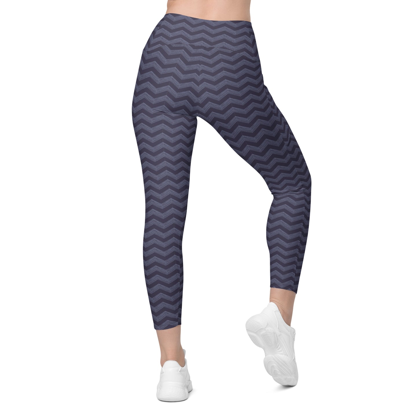 Unique Navy Chevron Zigzag Pattern Leggings with Pockets Activewear Shop Navy Chevron Zigzag Pattern Leggings with Pockets Activewear, designed for stylish workouts, everyday comfort, and essentials on the go. Update your workout wardrobe with Navy Chevron Zigzag Pattern Leggings with Pockets Activewear—where eye-catching style meets function. Buy Navy Chevron Zigzag Pattern Leggings with Pockets Activewear for a bold look, flexible comfort, and convenient storage.