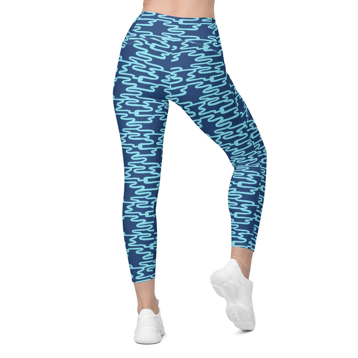 Shop Bold Blue Wavy Lines Pattern Leggings with Pockets Activewear now for standout style, soft stretch comfort, and handy everyday storage. Elevate your activewear with Bold Blue Wavy Lines Pattern Leggings with Pockets, designed for flexible movement, vibrant flair, and essentials close at hand. Buy Bold Blue Wavy Lines Pattern Leggings with Pockets for a striking look, comfortable all-day wear, and practical pockets wherever you go.