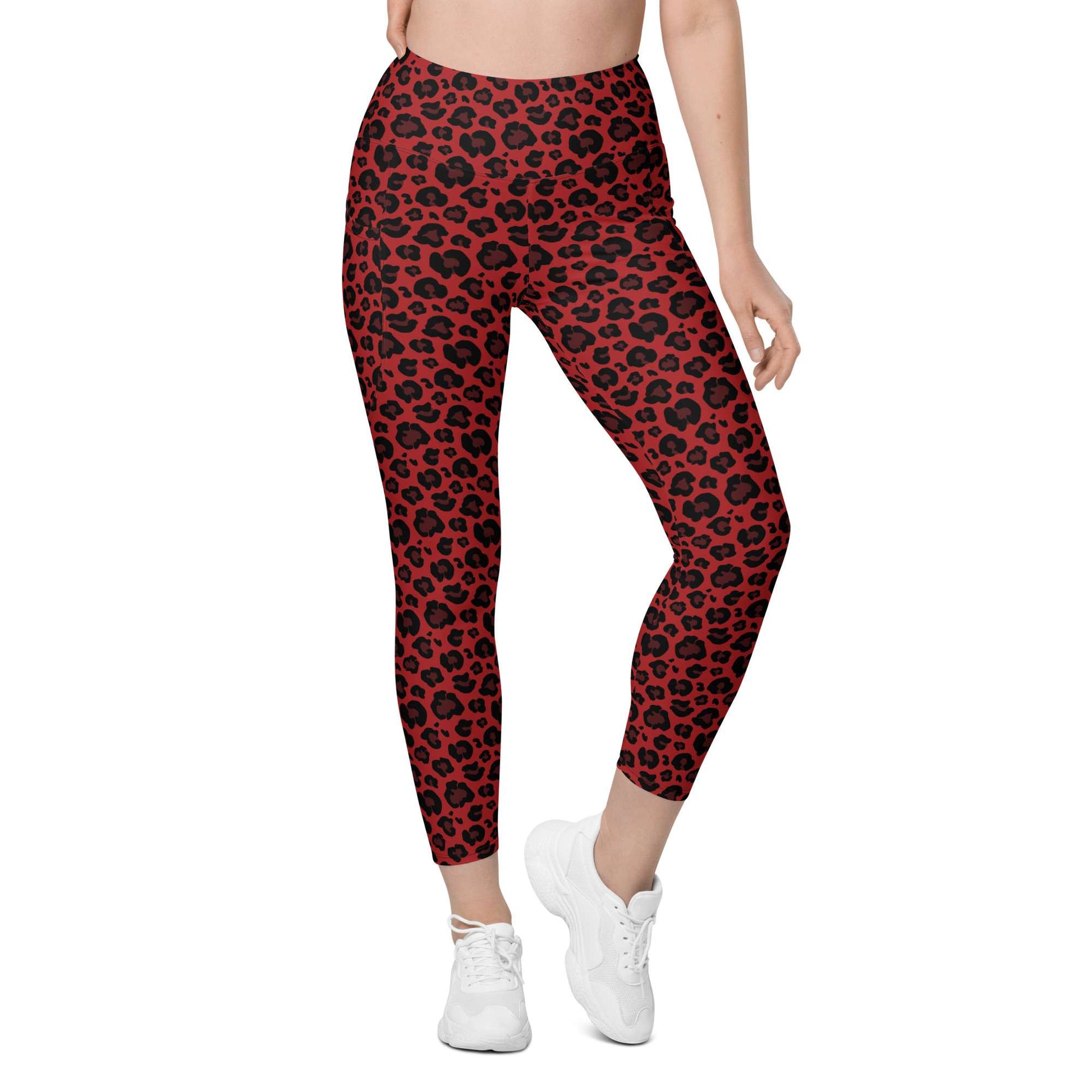 Bold Red Leopard Print Leggings with Pockets Activewear Shop Bold Red Leopard Print Leggings with Pockets Activewear for a fierce workout look, flexible comfort, and handy everyday storage. Refresh your gym wardrobe with Bold Red Leopard Print Leggings with Pockets Activewear for vibrant style and on-the-go convenience.