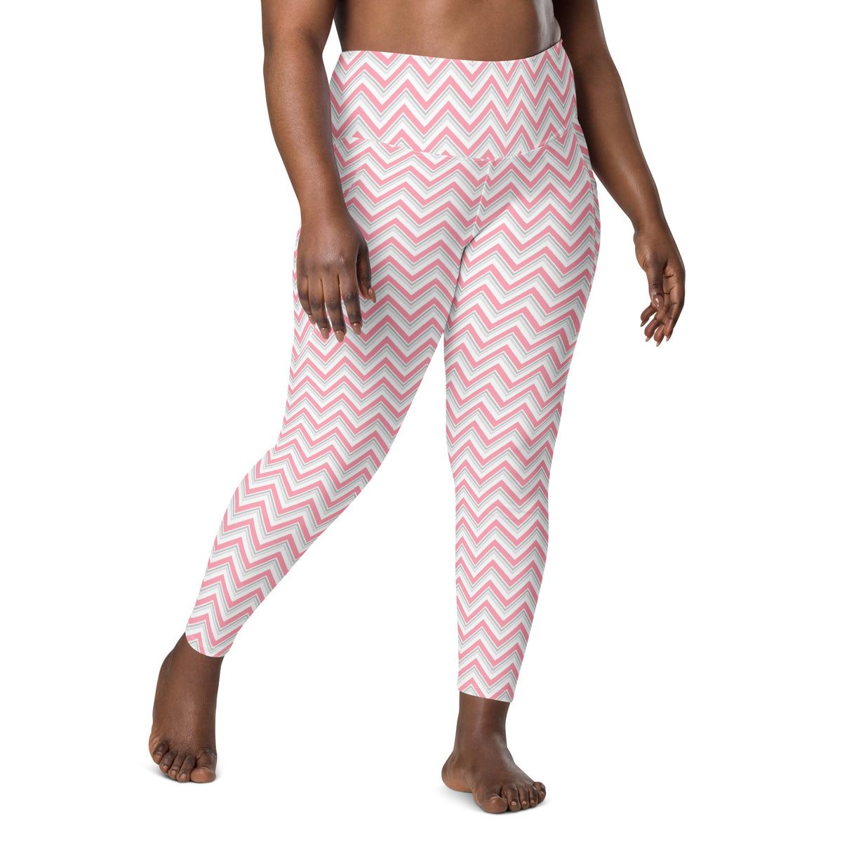 Buy Pink Chevron ZigZag Print Leggings with Pockets Activewear Online Shop Pink Chevron ZigZag Print Leggings with Pockets Activewear, designed for bold style, flexible comfort, and everyday movement. Refresh your gym wardrobe with Pink Chevron ZigZag Print Leggings with Pockets Activewear—where statement style meets practical comfort. Purchase Pink Chevron ZigZag Print Leggings with Pockets Activewear for workouts, errands, and all-day comfort with a vibrant edge.