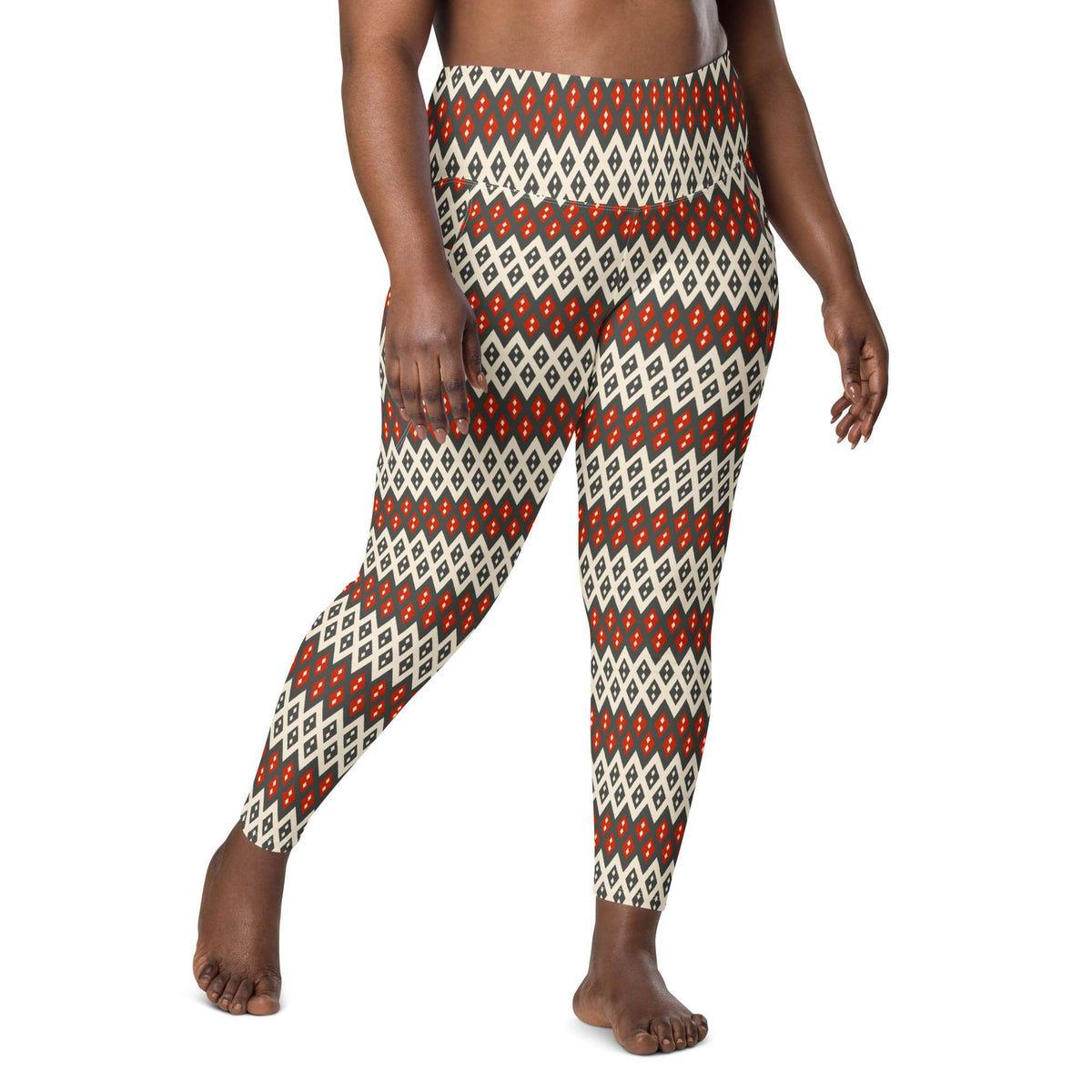 Shop online Geometric Diamond Pattern Leggings with Pockets Activewear, designed for standout workouts, everyday comfort and casual wear essentials. Elevate your routine in Geometric Diamond Pattern Leggings with Pockets Activewear—where eye-catching design meets practical comfort. Buy Geometric Diamond Pattern Leggings with Pockets Activewear for bold style, flexible comfort, and convenient storage on every move.