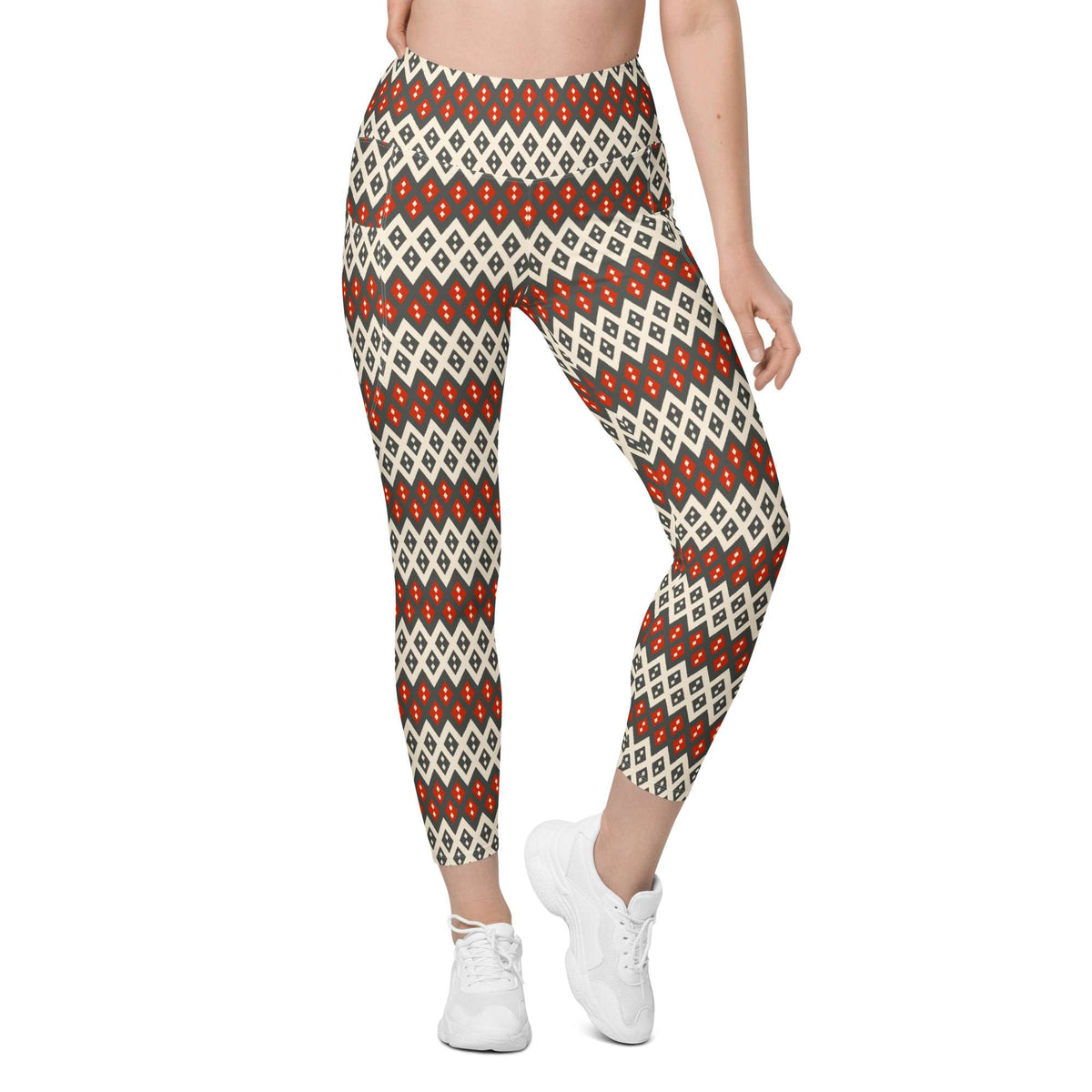 Shop online Geometric Diamond Pattern Leggings with Pockets Activewear, designed for standout workouts, everyday comfort and casual wear essentials. Elevate your routine in Geometric Diamond Pattern Leggings with Pockets Activewear—where eye-catching design meets practical comfort. Buy Geometric Diamond Pattern Leggings with Pockets Activewear for bold style, flexible comfort, and convenient storage on every move.