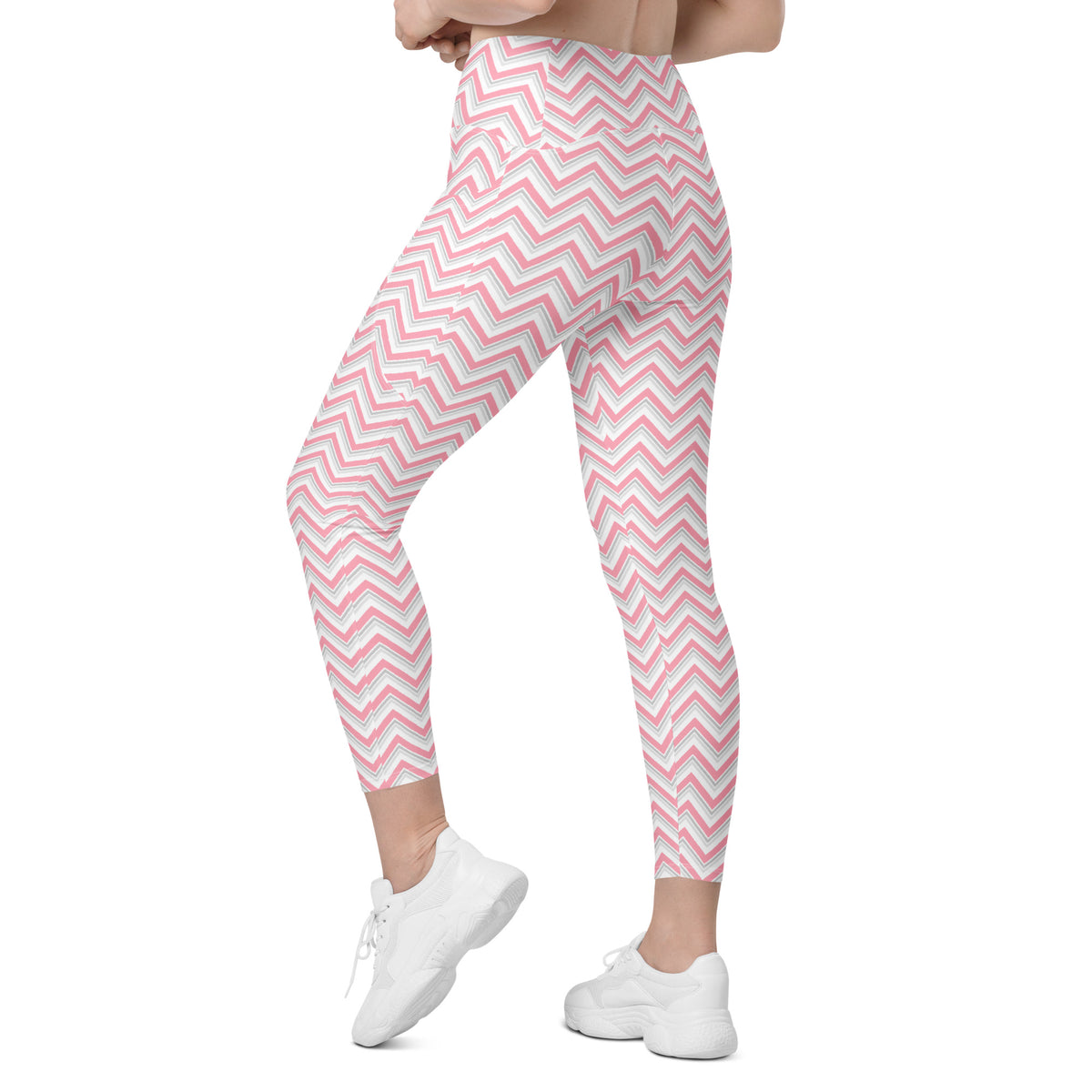Buy Pink Chevron ZigZag Print Leggings with Pockets Activewear Online Shop Pink Chevron ZigZag Print Leggings with Pockets Activewear, designed for bold style, flexible comfort, and everyday movement. Refresh your gym wardrobe with Pink Chevron ZigZag Print Leggings with Pockets Activewear—where statement style meets practical comfort. Purchase Pink Chevron ZigZag Print Leggings with Pockets Activewear for workouts, errands, and all-day comfort with a vibrant edge.