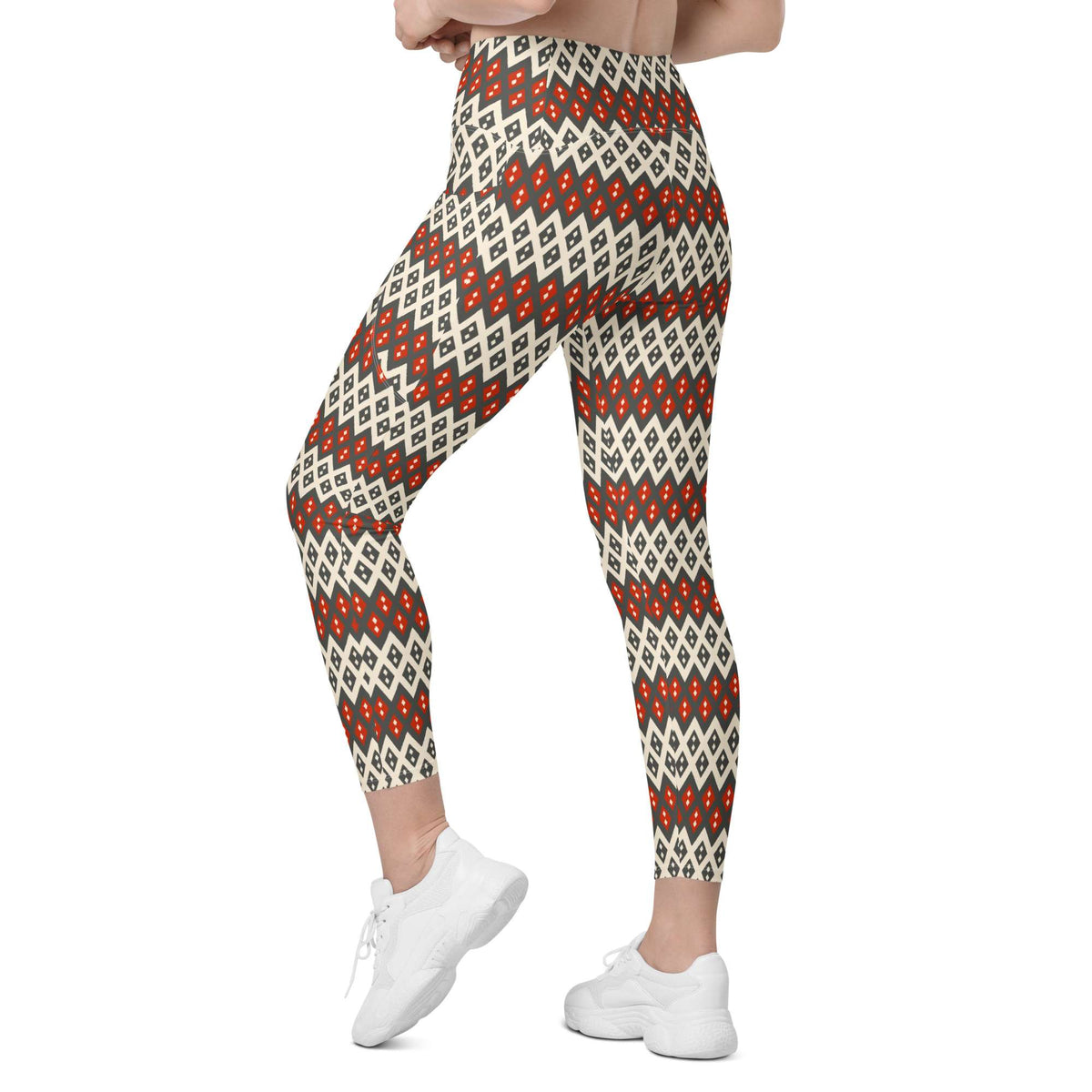 Shop online Geometric Diamond Pattern Leggings with Pockets Activewear, designed for standout workouts, everyday comfort and casual wear essentials. Elevate your routine in Geometric Diamond Pattern Leggings with Pockets Activewear—where eye-catching design meets practical comfort. Buy Geometric Diamond Pattern Leggings with Pockets Activewear for bold style, flexible comfort, and convenient storage on every move.