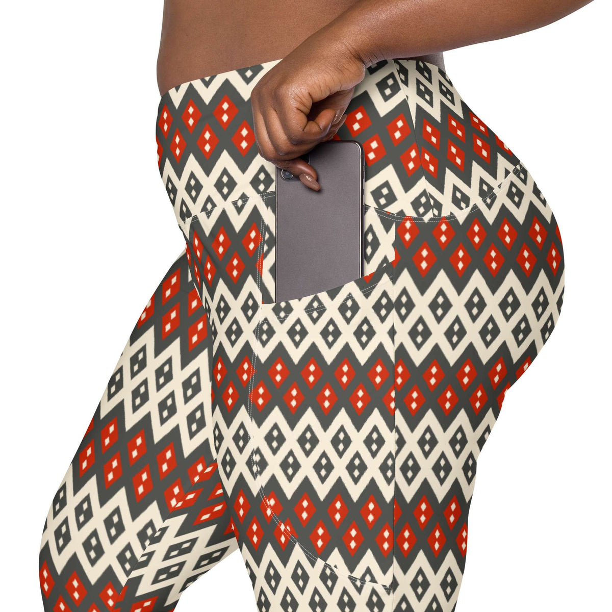 Shop online Geometric Diamond Pattern Leggings with Pockets Activewear, designed for standout workouts, everyday comfort and casual wear essentials. Elevate your routine in Geometric Diamond Pattern Leggings with Pockets Activewear—where eye-catching design meets practical comfort. Buy Geometric Diamond Pattern Leggings with Pockets Activewear for bold style, flexible comfort, and convenient storage on every move.