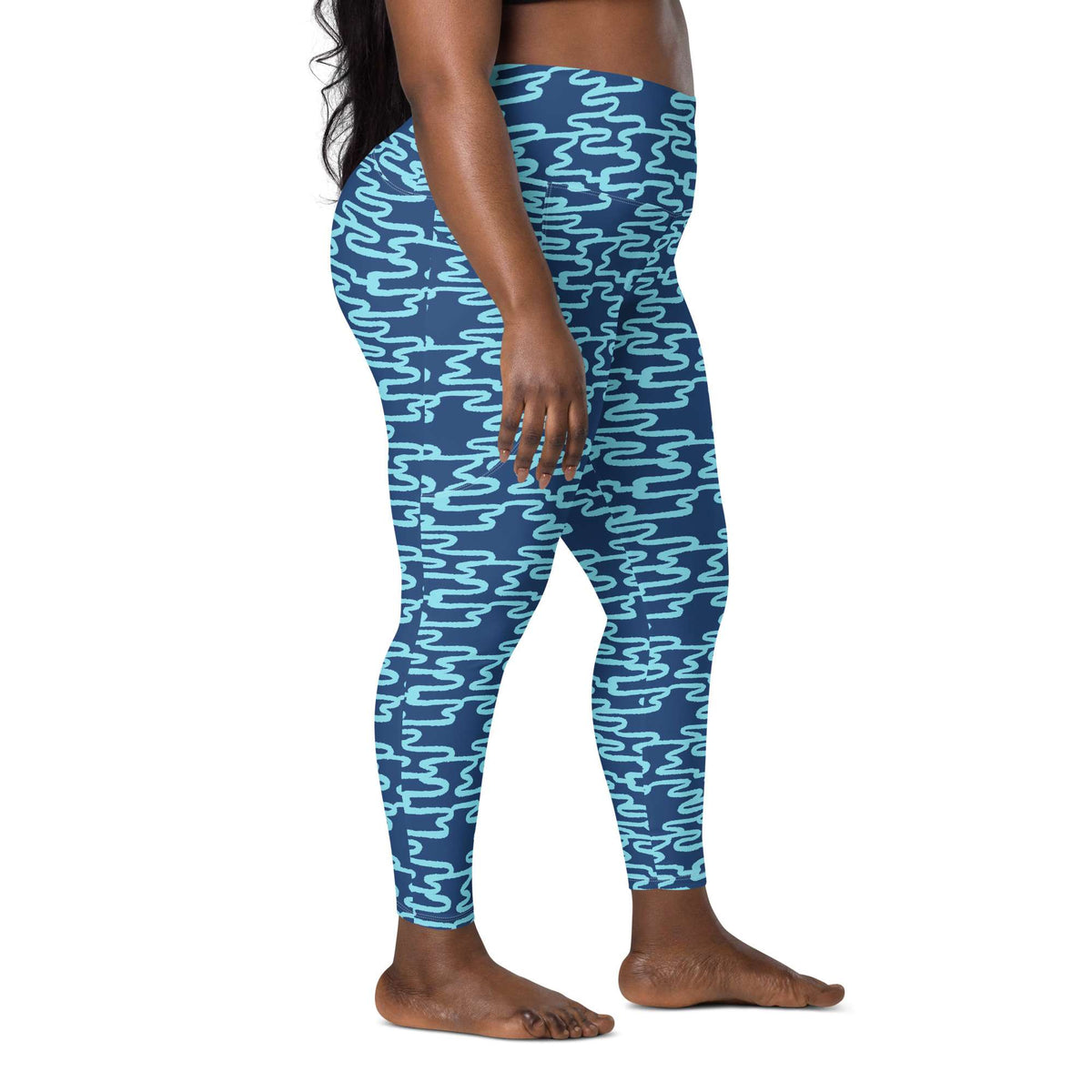 Shop Bold Blue Wavy Lines Pattern Leggings with Pockets Activewear now for standout style, soft stretch comfort, and handy everyday storage. Elevate your activewear with Bold Blue Wavy Lines Pattern Leggings with Pockets, designed for flexible movement, vibrant flair, and essentials close at hand. Buy Bold Blue Wavy Lines Pattern Leggings with Pockets for a striking look, comfortable all-day wear, and practical pockets wherever you go.