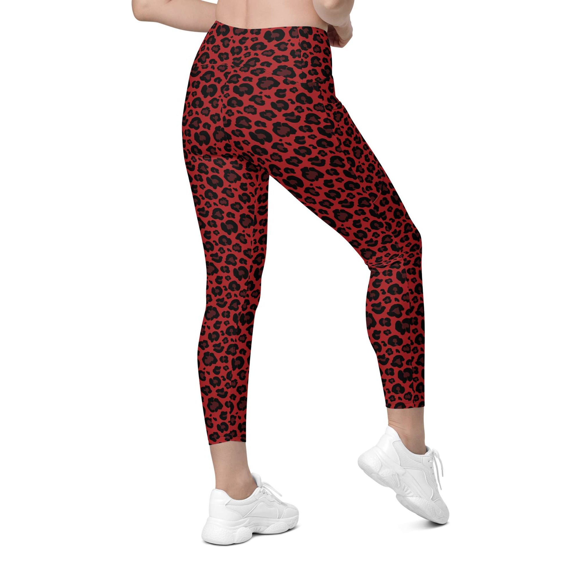 Bold Red Leopard Print Leggings with Pockets Activewear Shop Bold Red Leopard Print Leggings with Pockets Activewear for a fierce workout look, flexible comfort, and handy everyday storage. Refresh your gym wardrobe with Bold Red Leopard Print Leggings with Pockets Activewear for vibrant style and on-the-go convenience.