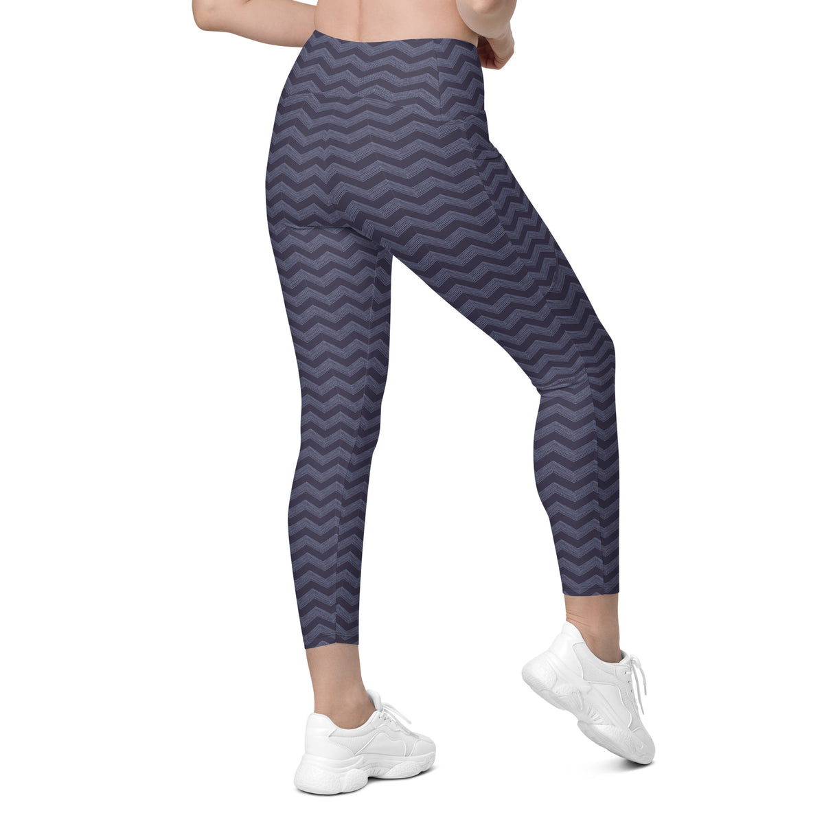 Unique Navy Chevron Zigzag Pattern Leggings with Pockets Activewear Shop Navy Chevron Zigzag Pattern Leggings with Pockets Activewear, designed for stylish workouts, everyday comfort, and essentials on the go. Update your workout wardrobe with Navy Chevron Zigzag Pattern Leggings with Pockets Activewear—where eye-catching style meets function. Buy Navy Chevron Zigzag Pattern Leggings with Pockets Activewear for a bold look, flexible comfort, and convenient storage.