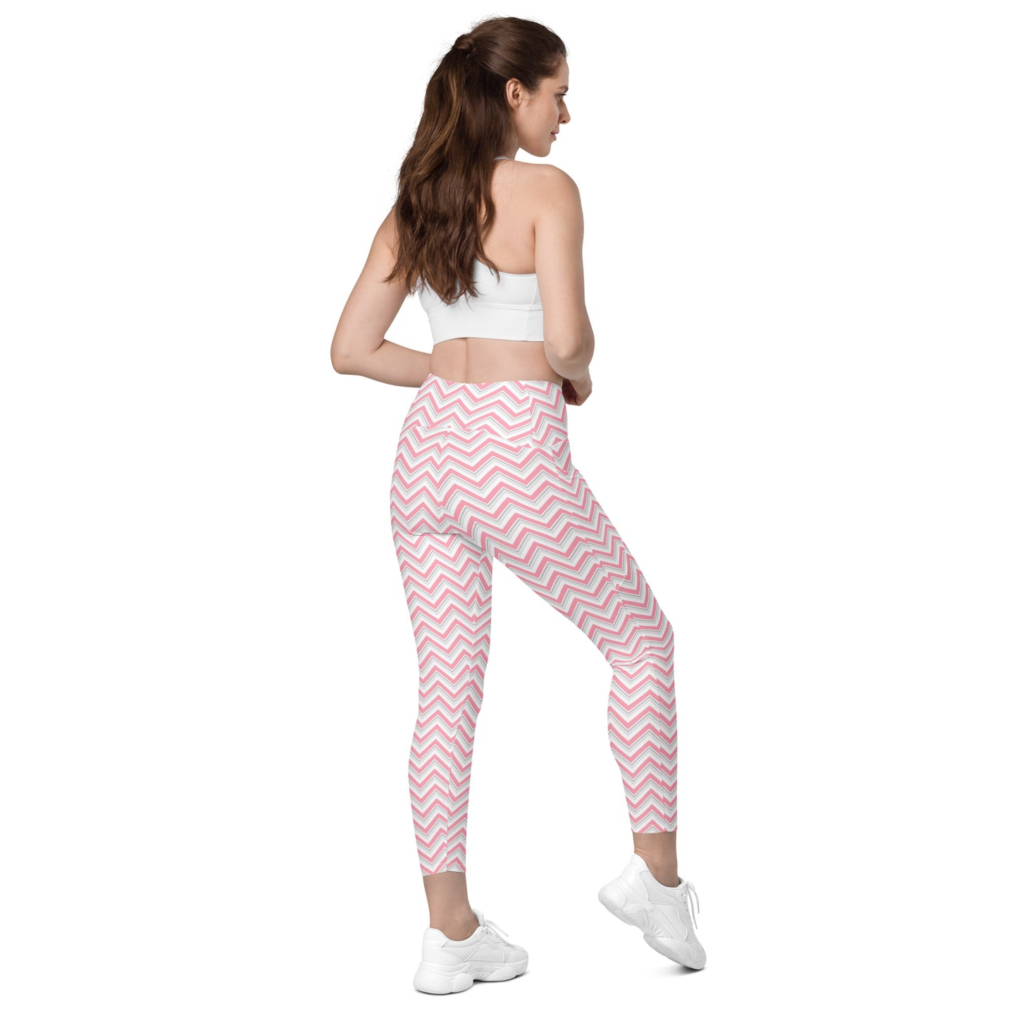 Buy Pink Chevron ZigZag Print Leggings with Pockets Activewear Online Shop Pink Chevron ZigZag Print Leggings with Pockets Activewear, designed for bold style, flexible comfort, and everyday movement. Refresh your gym wardrobe with Pink Chevron ZigZag Print Leggings with Pockets Activewear—where statement style meets practical comfort. Purchase Pink Chevron ZigZag Print Leggings with Pockets Activewear for workouts, errands, and all-day comfort with a vibrant edge.