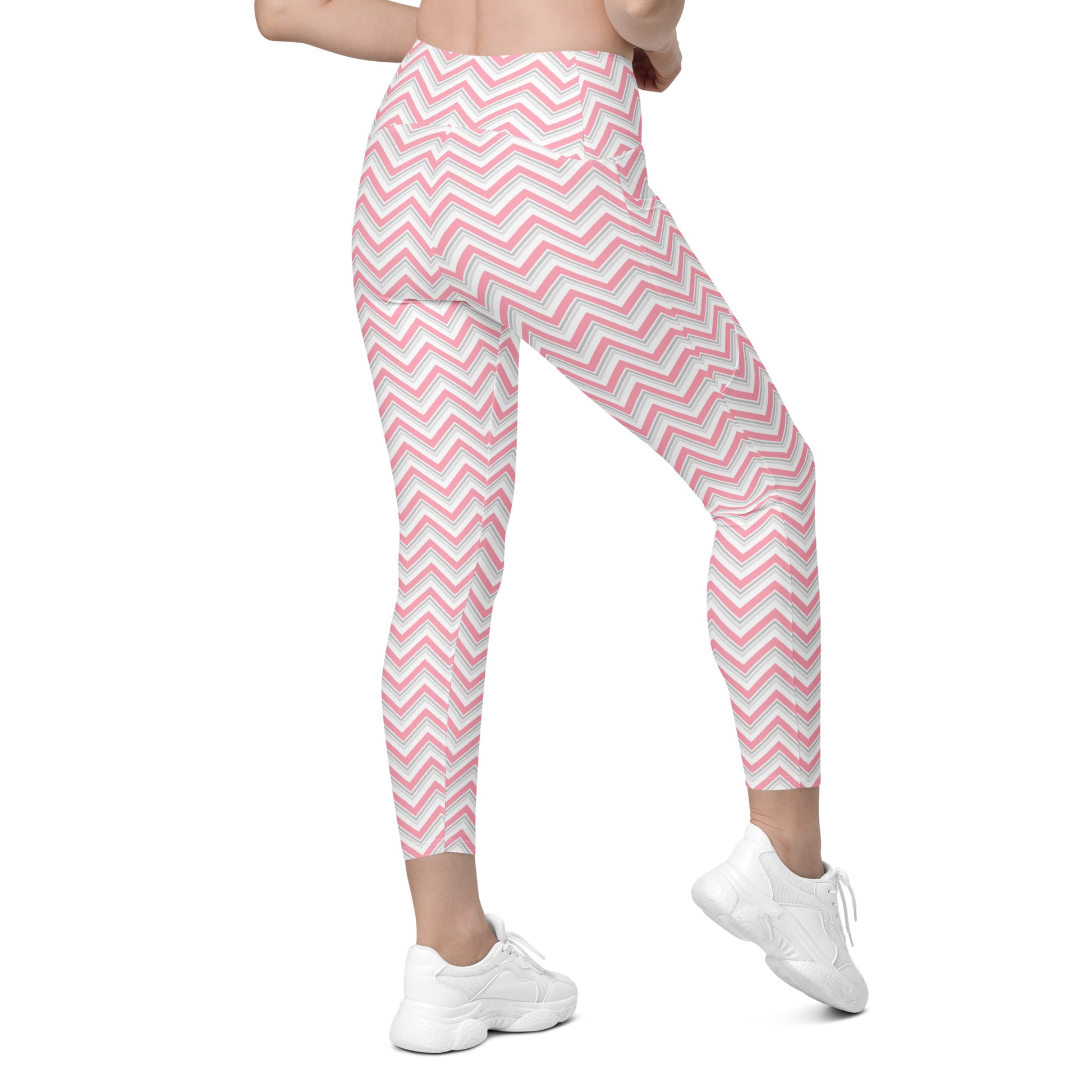 Buy Pink Chevron ZigZag Print Leggings with Pockets Activewear Online Shop Pink Chevron ZigZag Print Leggings with Pockets Activewear, designed for bold style, flexible comfort, and everyday movement. Refresh your gym wardrobe with Pink Chevron ZigZag Print Leggings with Pockets Activewear—where statement style meets practical comfort. Purchase Pink Chevron ZigZag Print Leggings with Pockets Activewear for workouts, errands, and all-day comfort with a vibrant edge.