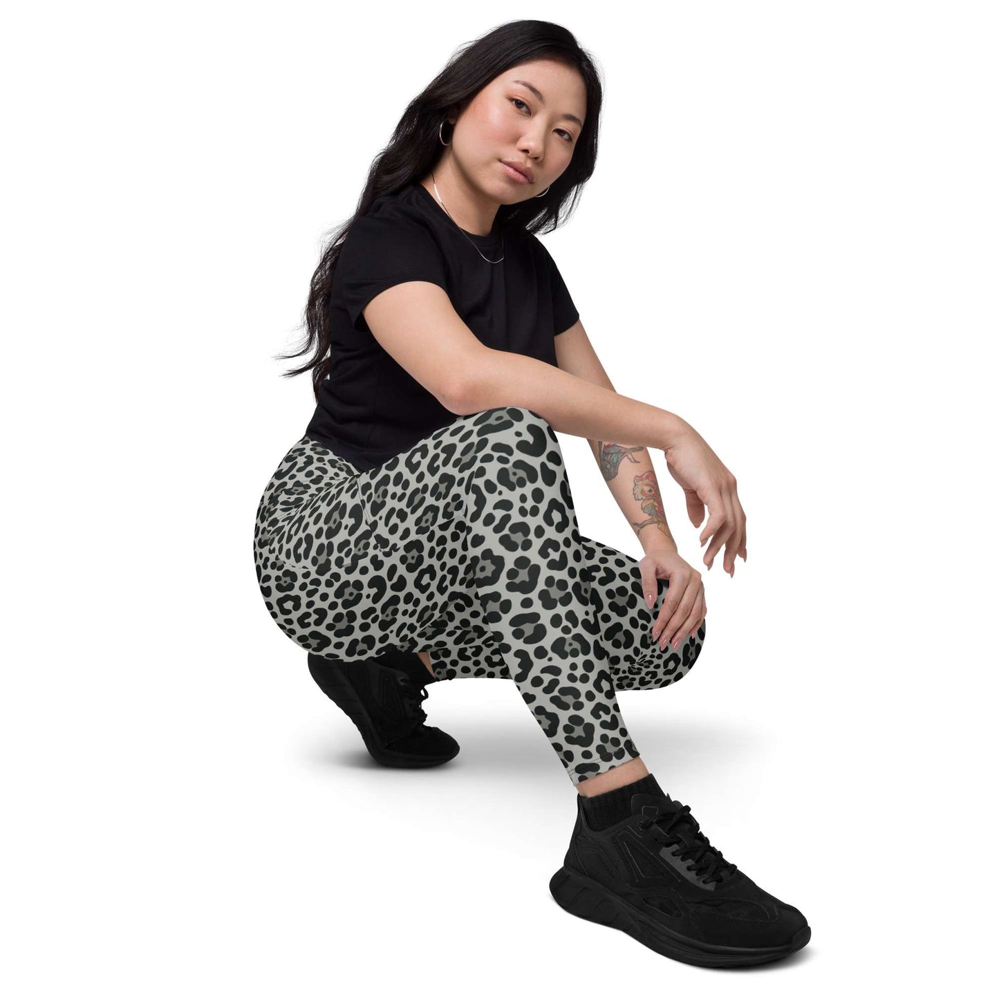 Bold Snow Leopard Pattern Leggings with Pockets Activewear combine statement style, soft stretch comfort, and handy storage for workouts or everyday wear. Shop Bold Snow Leopard Pattern Leggings with Pockets for a fierce, comfortable fit, functional storage, and standout active-to-street style. Buy Bold Snow Leopard Pattern Leggings with Pockets, designed for flexible movement, everyday comfort, and eye-catching confidence.