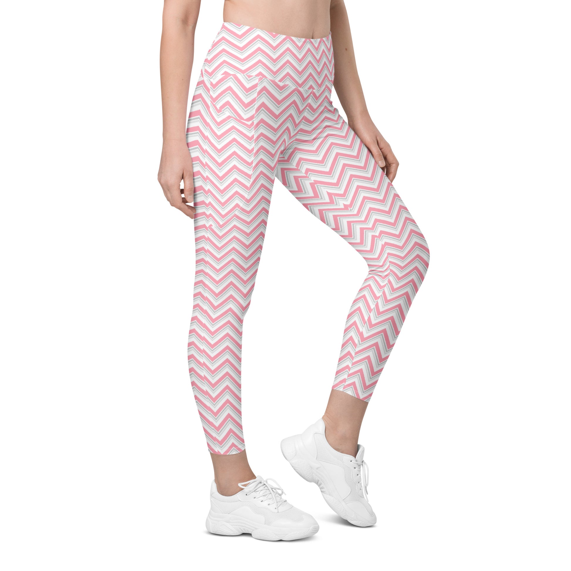 Buy Pink Chevron ZigZag Print Leggings with Pockets Activewear Online Shop Pink Chevron ZigZag Print Leggings with Pockets Activewear, designed for bold style, flexible comfort, and everyday movement. Refresh your gym wardrobe with Pink Chevron ZigZag Print Leggings with Pockets Activewear—where statement style meets practical comfort. Purchase Pink Chevron ZigZag Print Leggings with Pockets Activewear for workouts, errands, and all-day comfort with a vibrant edge.