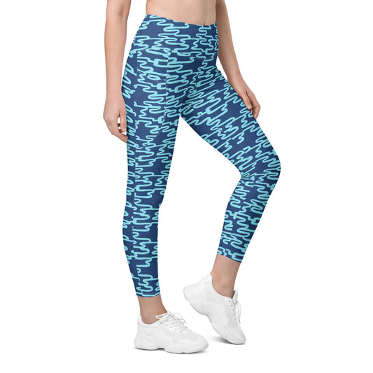 Shop Bold Blue Wavy Lines Pattern Leggings with Pockets Activewear now for standout style, soft stretch comfort, and handy everyday storage. Elevate your activewear with Bold Blue Wavy Lines Pattern Leggings with Pockets, designed for flexible movement, vibrant flair, and essentials close at hand. Buy Bold Blue Wavy Lines Pattern Leggings with Pockets for a striking look, comfortable all-day wear, and practical pockets wherever you go.