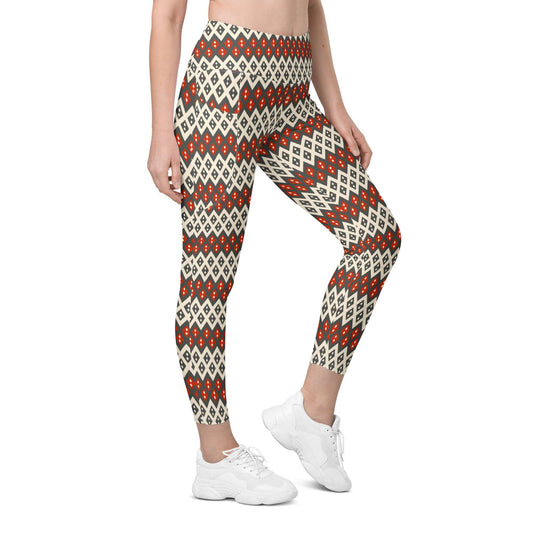 Shop online Geometric Diamond Pattern Leggings with Pockets Activewear, designed for standout workouts, everyday comfort and casual wear essentials. Elevate your routine in Geometric Diamond Pattern Leggings with Pockets Activewear—where eye-catching design meets practical comfort. Buy Geometric Diamond Pattern Leggings with Pockets Activewear for bold style, flexible comfort, and convenient storage on every move.