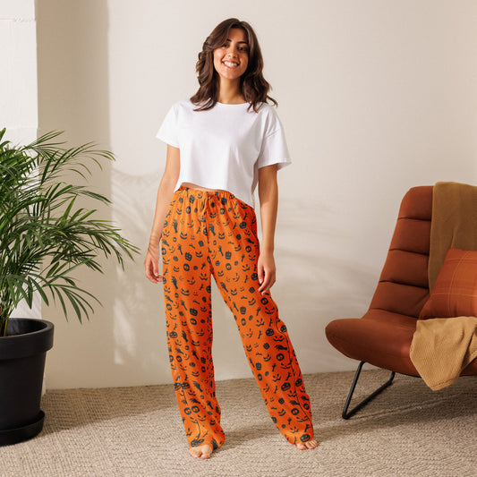 Trendy Cute Orange Halloween Pattern Women's Pajama Pants Casual Wear Shop Cute Orange Halloween Pattern Women's Pajama Pants for cozy nights, festive lounging, and spooky-season comfort in a playful print. Celebrate spooky season in Cute Orange Halloween Pattern Women's Pajama Pants with a fun festive design and all-night comfort. Buy Cute Orange Halloween Pattern Women's Pajama Pants, made for comfy fall evenings, costume parties, and relaxing at home.