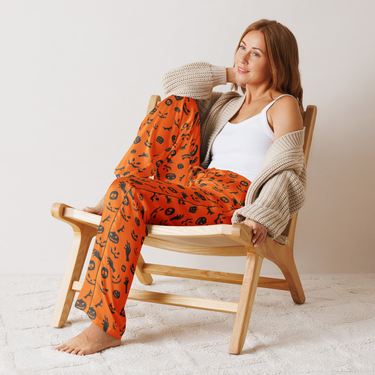 Trendy Cute Orange Halloween Pattern Women's Pajama Pants Casual Wear Shop Cute Orange Halloween Pattern Women's Pajama Pants for cozy nights, festive lounging, and spooky-season comfort in a playful print. Celebrate spooky season in Cute Orange Halloween Pattern Women's Pajama Pants with a fun festive design and all-night comfort. Buy Cute Orange Halloween Pattern Women's Pajama Pants, made for comfy fall evenings, costume parties, and relaxing at home.