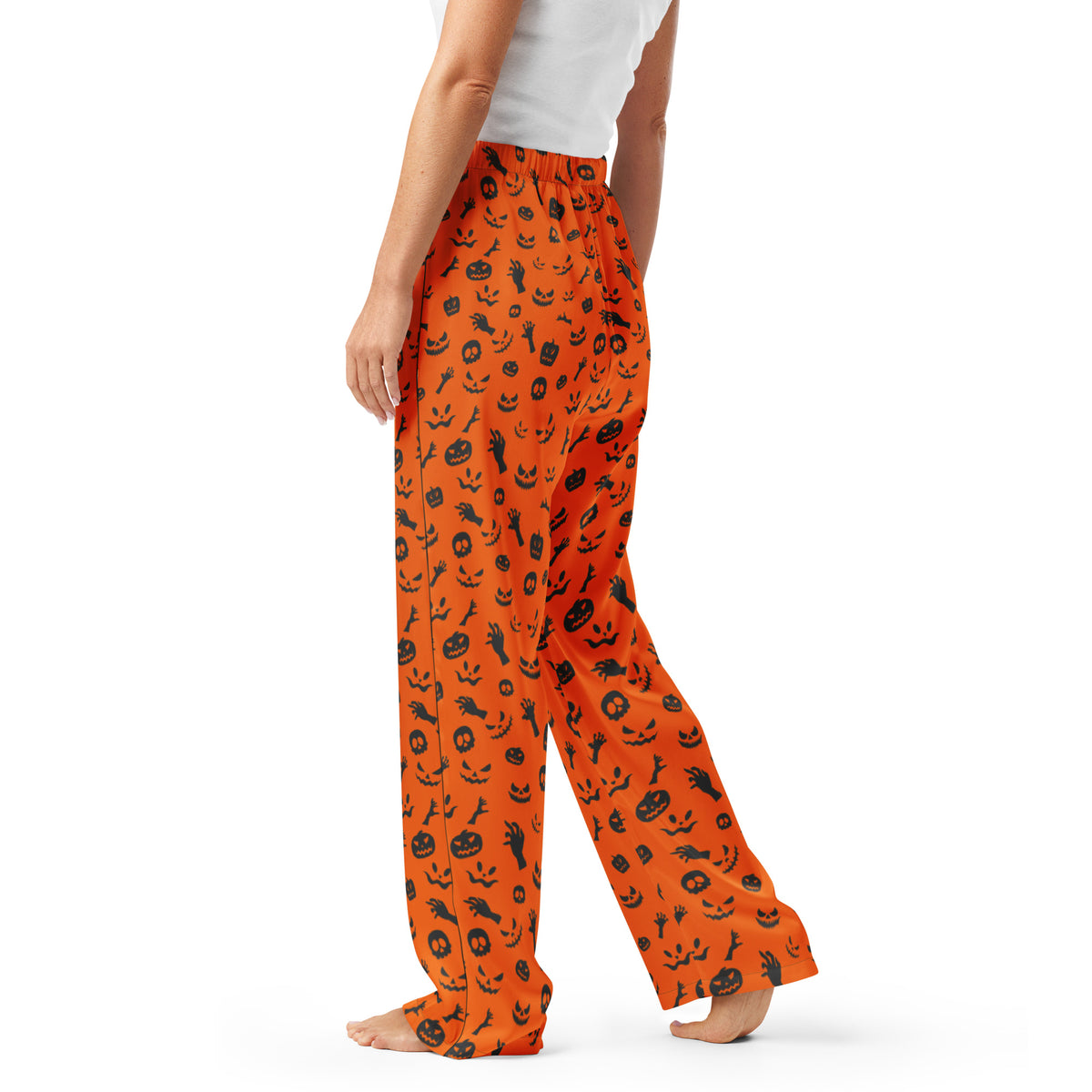 Trendy Cute Orange Halloween Pattern Women's Pajama Pants Casual Wear Shop Cute Orange Halloween Pattern Women's Pajama Pants for cozy nights, festive lounging, and spooky-season comfort in a playful print. Celebrate spooky season in Cute Orange Halloween Pattern Women's Pajama Pants with a fun festive design and all-night comfort. Buy Cute Orange Halloween Pattern Women's Pajama Pants, made for comfy fall evenings, costume parties, and relaxing at home.