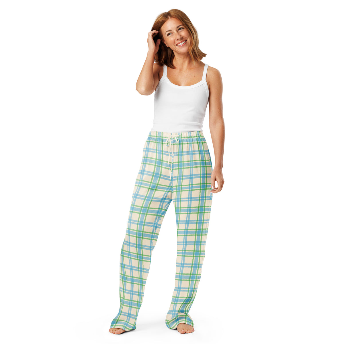 Relax in Chic Pastel Plaid Pattern Women's Pajama Pants Sleepwear, designed with a soft feel and cheerful color for cozy nights and slow mornings. Shop Pastel Plaid Pattern Women's Pajama Pants for a comfy, playful sleepwear look that brings softness and charm to bedtime. Unwind in Pastel Plaid Pattern Women's Pajama Pants—an easygoing, colorful choice for lounging, sleeping, and weekend comfort.