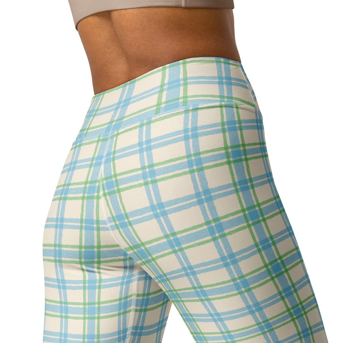 Soft Green Pastel Plaid Checkered Yoga Leggings blend stretchy comfort and standout style for workouts, lounging, and everyday movement. Shop Soft Green Pastel Plaid Checkered Yoga Leggings for a fresh, playful look that moves from yoga sessions to casual days. Buy Soft Green Pastel Plaid Checkered Yoga Leggings, a chic statement piece for studio practice, errands, and relaxed outfits.