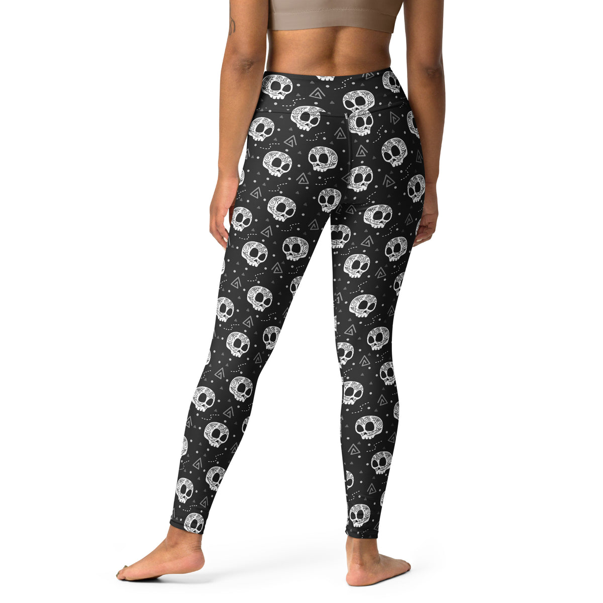Shop Monochrome Gothic Skull Line Art Yoga Leggings Activewear, blending bold alternative style with soft stretch comfort for workouts or daily wear. Elevate your look with Monochrome Gothic Skull Line Art Yoga Leggings Activewear—perfect for yoga, gym sessions, and streetwear style. Buy Monochrome Gothic Skull Line Art Yoga Leggings Activewear with a striking dark design, flexible fit, and everyday comfort.
