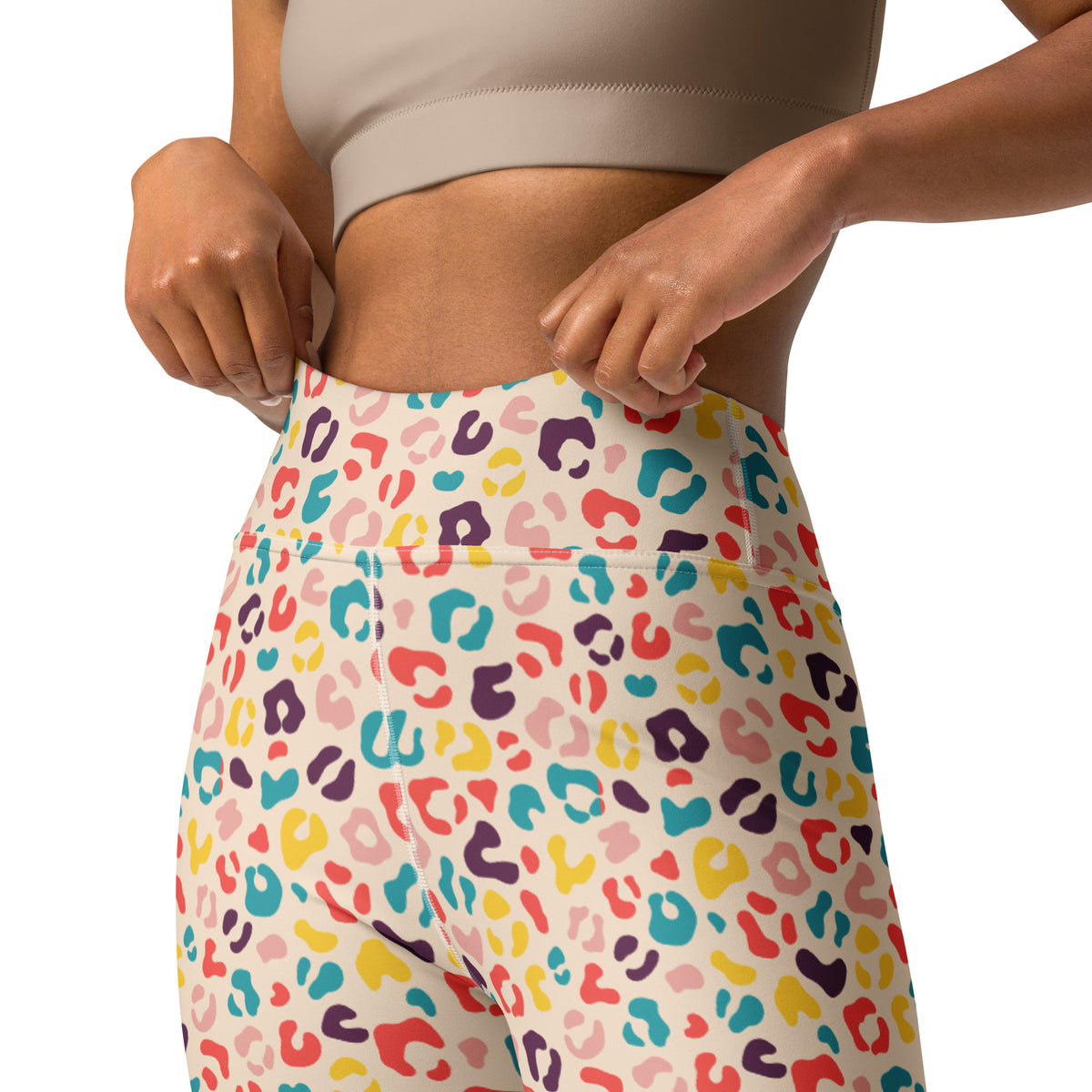 Shop Bold Groovy Colorful Leopard Pattern Yoga Leggings Active Wear for a playful statement look that pairs eye-catching print with everyday flexibility. Buy Bold Groovy Colorful Leopard Pattern Yoga Leggings bring retro flair and flexible comfort to workouts, yoga flows, and everyday style. Move with confidence in Bold Groovy Colorful Leopard Pattern Yoga Leggings, designed for vibrant style, stretch comfort, and active days.