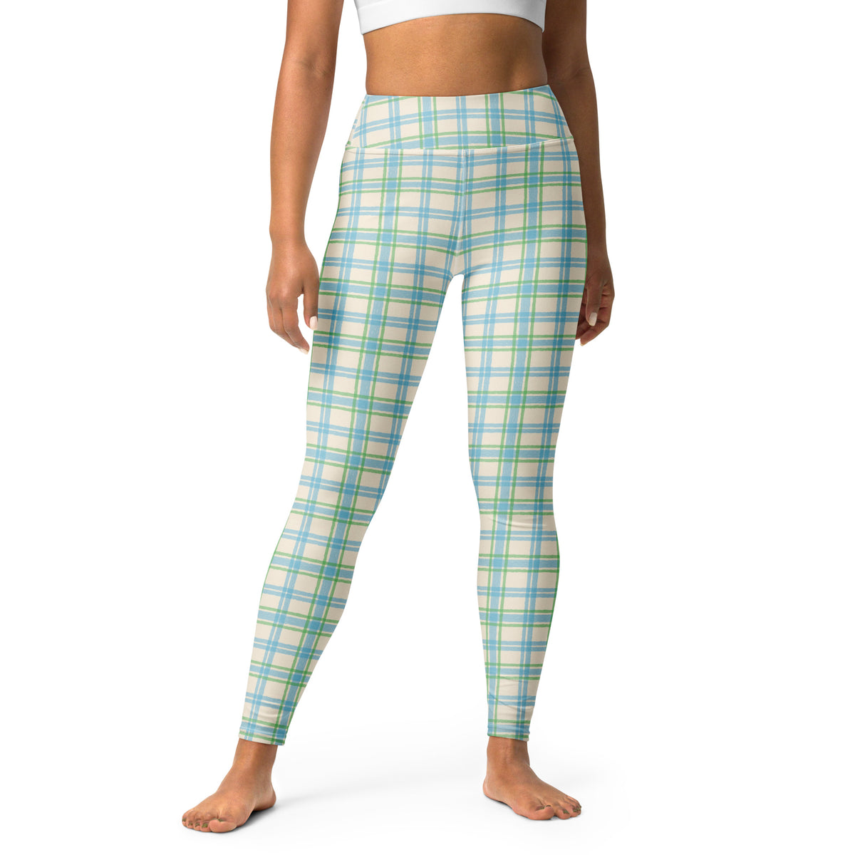 Soft Green Pastel Plaid Checkered Yoga Leggings blend stretchy comfort and standout style for workouts, lounging, and everyday movement. Shop Soft Green Pastel Plaid Checkered Yoga Leggings for a fresh, playful look that moves from yoga sessions to casual days. Buy Soft Green Pastel Plaid Checkered Yoga Leggings, a chic statement piece for studio practice, errands, and relaxed outfits.