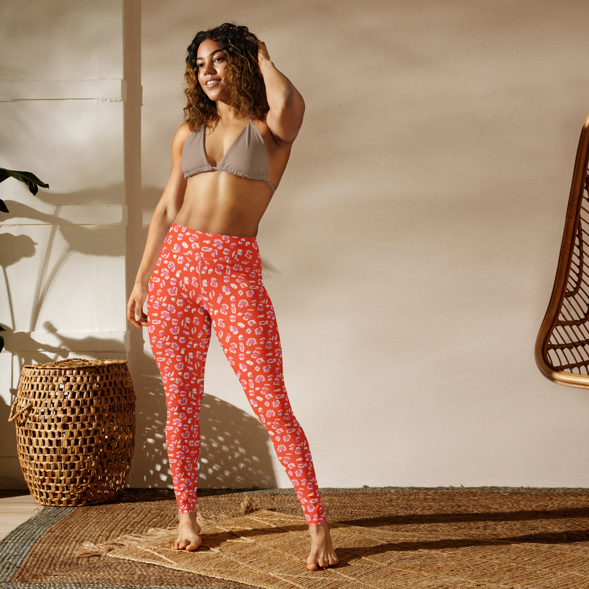 Cute Bold Orange Leopard Print Women's Yoga Leggings for Active Wear Shop Bold Orange Leopard Print Women's Yoga Leggings for eye-catching activewear with a flattering fit, all-day comfort, and wild confidence. Move with confidence in Bold Orange Leopard Print Women's Yoga Leggings, designed for standout studio looks, easy movement, and everyday wear. Buy Bold Orange Leopard Print Women's Yoga Leggings bring fierce style and flexible comfort to every workout, stretch, and casual day.