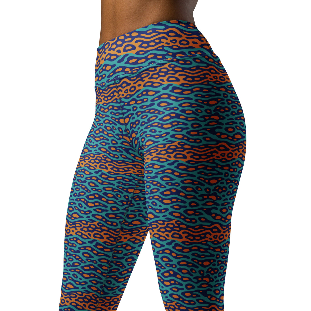 Shop the perfect blend of style and comfort with our Bold Wavy Leopard Pattern Yoga Leggings. Designed for activewear enthusiasts, these leggings feature a striking wavy leopard print that adds a unique, dynamic look to your workout wardrobe. Crafted from high-quality, stretchy fabric, they provide excellent support and flexibility for yoga, running, or any fitness activity. The breathable material ensures you stay cool and comfortable, while the bold pattern makes a fashion statement wherever you go. Eleva