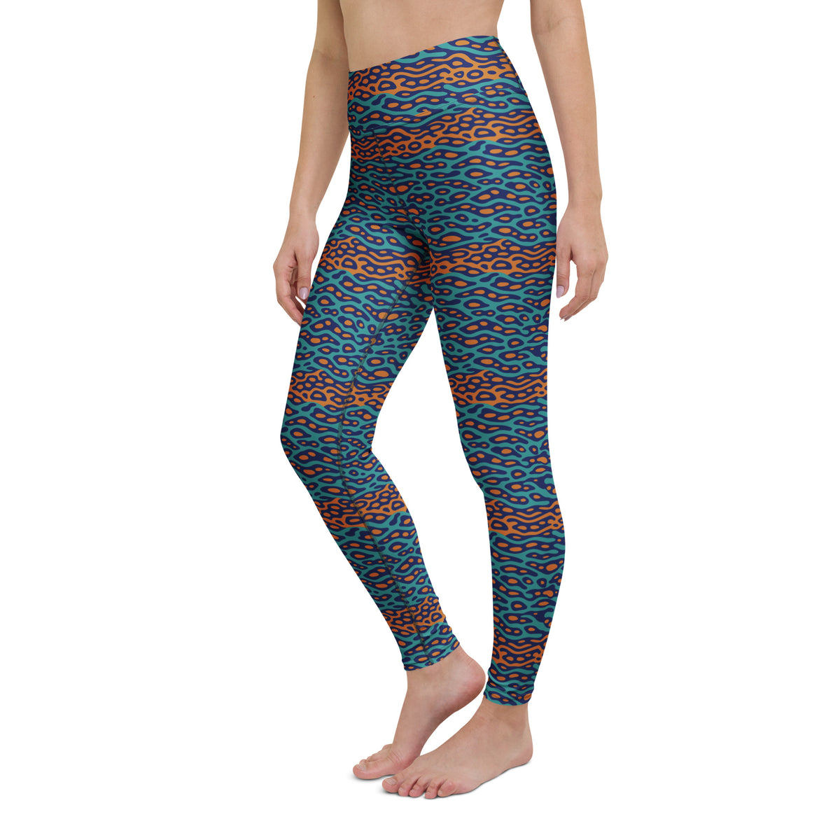 Shop the perfect blend of style and comfort with our Bold Wavy Leopard Pattern Yoga Leggings. Designed for activewear enthusiasts, these leggings feature a striking wavy leopard print that adds a unique, dynamic look to your workout wardrobe. Crafted from high-quality, stretchy fabric, they provide excellent support and flexibility for yoga, running, or any fitness activity. The breathable material ensures you stay cool and comfortable, while the bold pattern makes a fashion statement wherever you go. Eleva