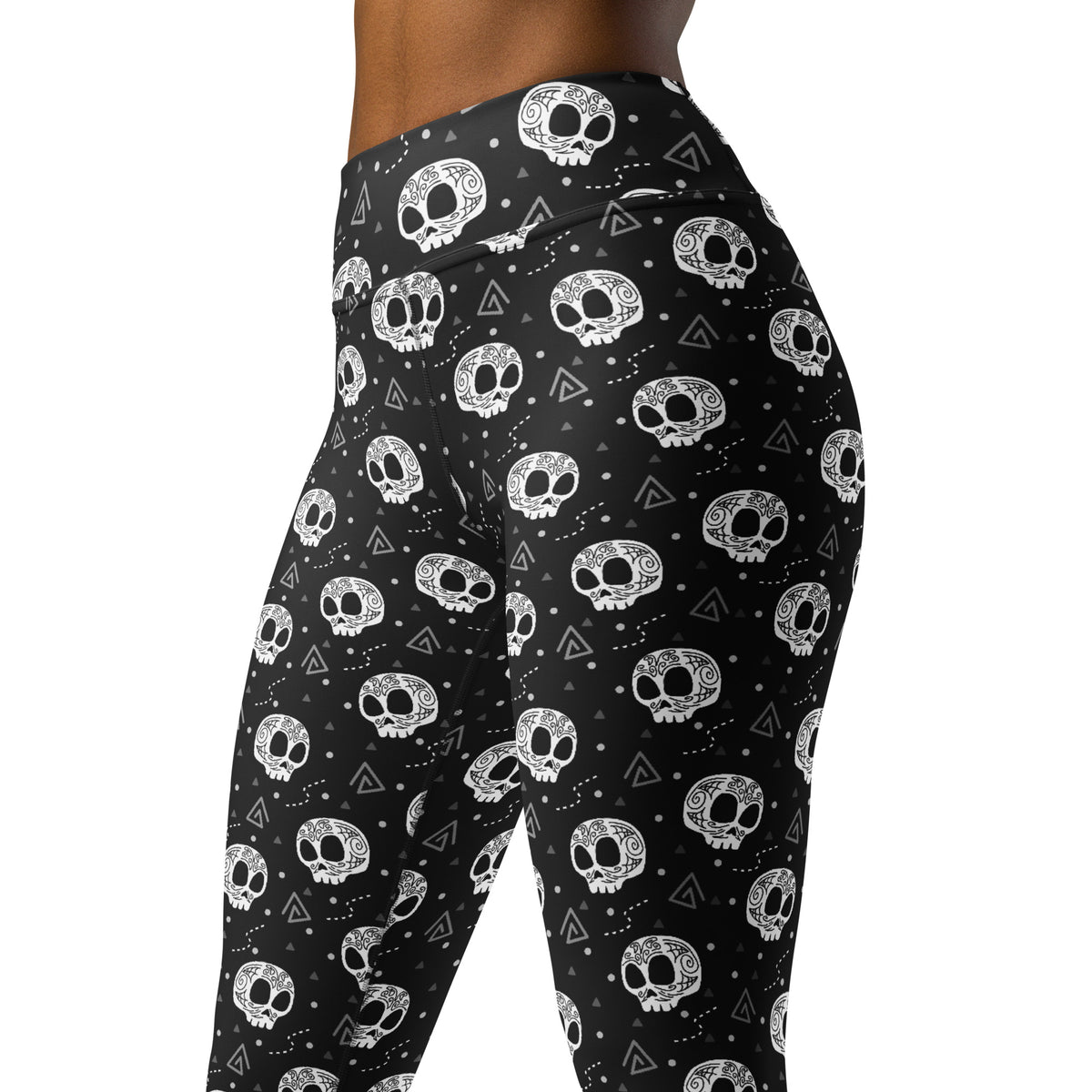Shop Monochrome Gothic Skull Line Art Yoga Leggings Activewear, blending bold alternative style with soft stretch comfort for workouts or daily wear. Elevate your look with Monochrome Gothic Skull Line Art Yoga Leggings Activewear—perfect for yoga, gym sessions, and streetwear style. Buy Monochrome Gothic Skull Line Art Yoga Leggings Activewear with a striking dark design, flexible fit, and everyday comfort.
