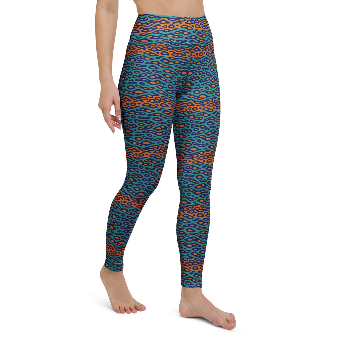 Shop the perfect blend of style and comfort with our Bold Wavy Leopard Pattern Yoga Leggings. Designed for activewear enthusiasts, these leggings feature a striking wavy leopard print that adds a unique, dynamic look to your workout wardrobe. Crafted from high-quality, stretchy fabric, they provide excellent support and flexibility for yoga, running, or any fitness activity. The breathable material ensures you stay cool and comfortable, while the bold pattern makes a fashion statement wherever you go. Eleva
