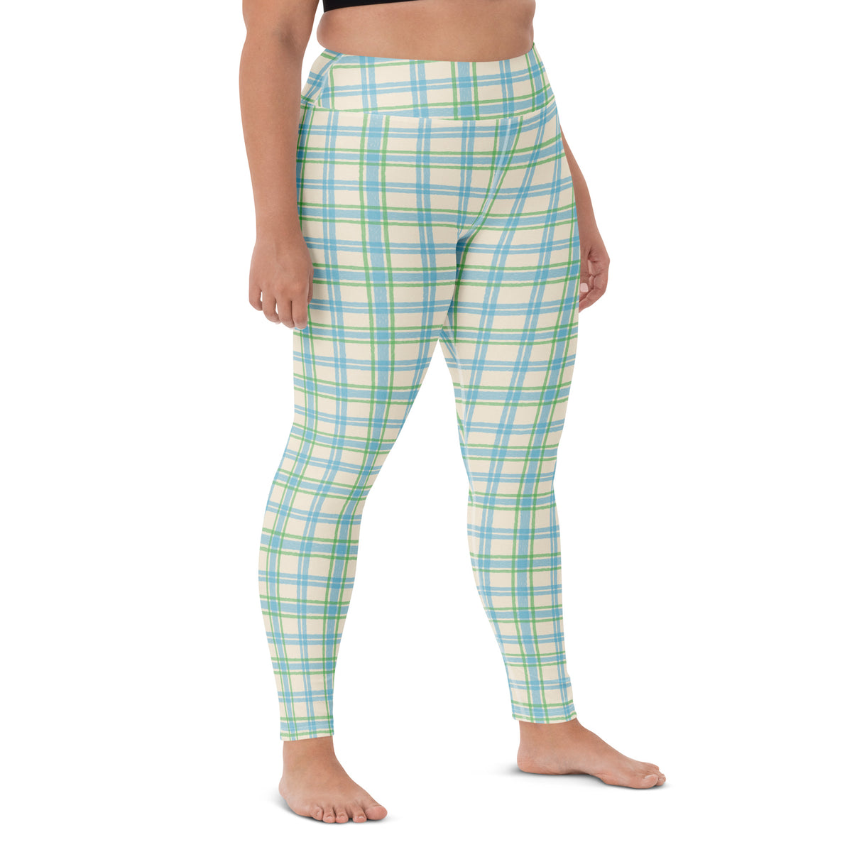 Soft Green Pastel Plaid Checkered Yoga Leggings blend stretchy comfort and standout style for workouts, lounging, and everyday movement. Shop Soft Green Pastel Plaid Checkered Yoga Leggings for a fresh, playful look that moves from yoga sessions to casual days. Buy Soft Green Pastel Plaid Checkered Yoga Leggings, a chic statement piece for studio practice, errands, and relaxed outfits.