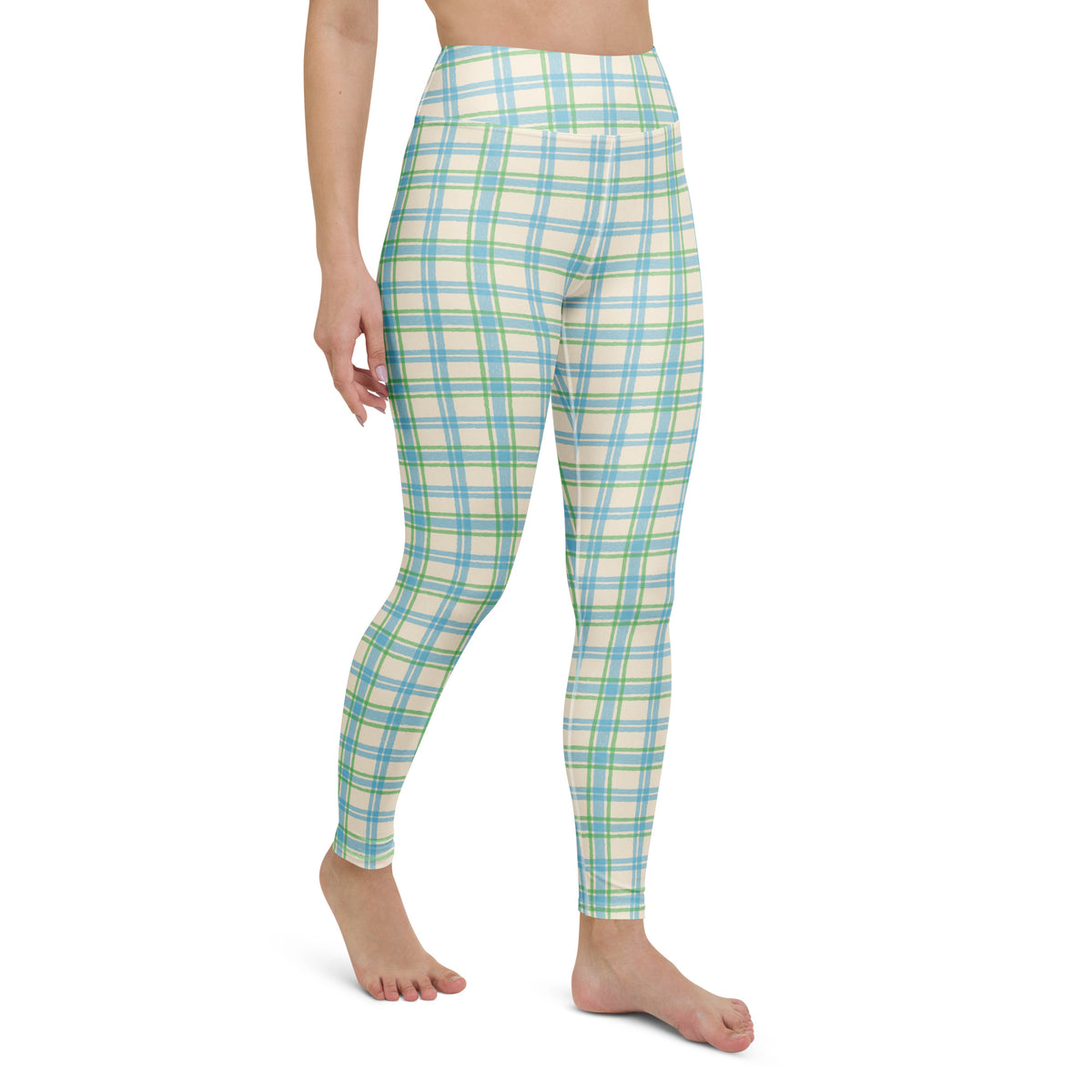 Soft Green Pastel Plaid Checkered Yoga Leggings blend stretchy comfort and standout style for workouts, lounging, and everyday movement. Shop Soft Green Pastel Plaid Checkered Yoga Leggings for a fresh, playful look that moves from yoga sessions to casual days. Buy Soft Green Pastel Plaid Checkered Yoga Leggings, a chic statement piece for studio practice, errands, and relaxed outfits.